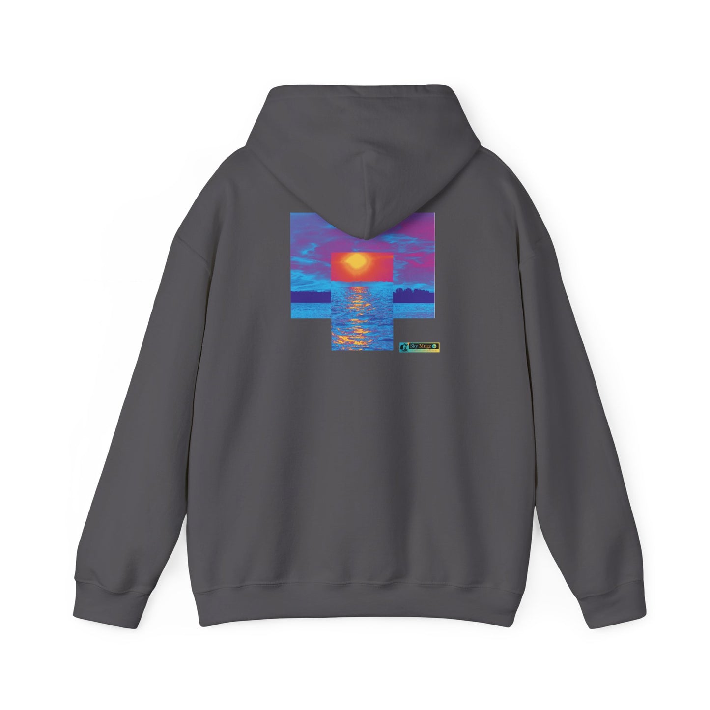 Painterly Sunset Over Water Graphic Hoodie