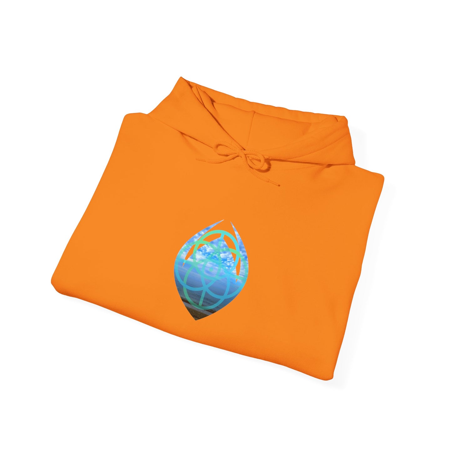Blue Water Globe Droplet Graphic Hoodie