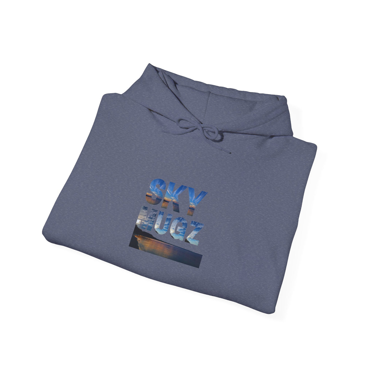 Scenic Lake Swirling Clouds Graphic Hoodie