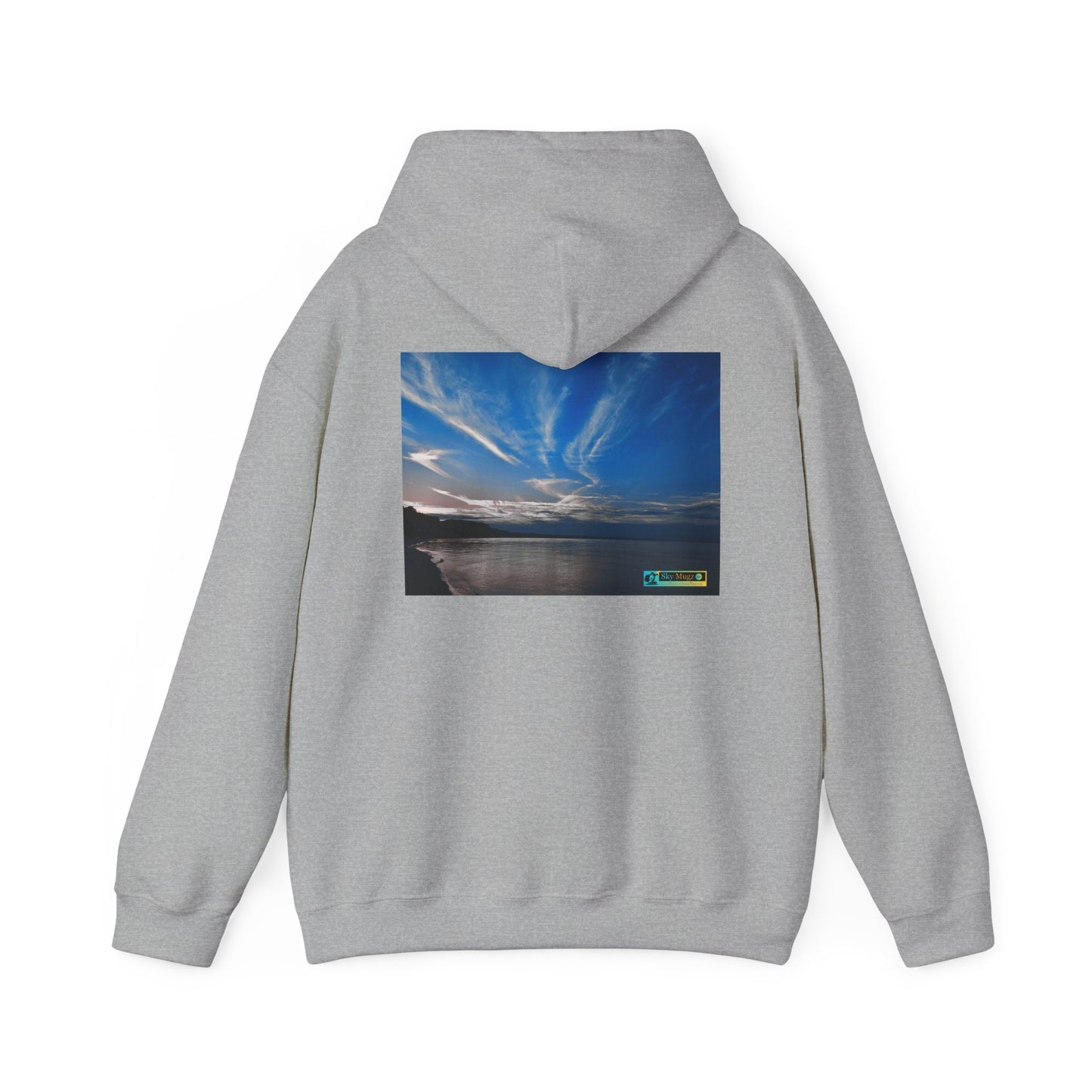 Scenic Lake Swirling Clouds Graphic Hoodie