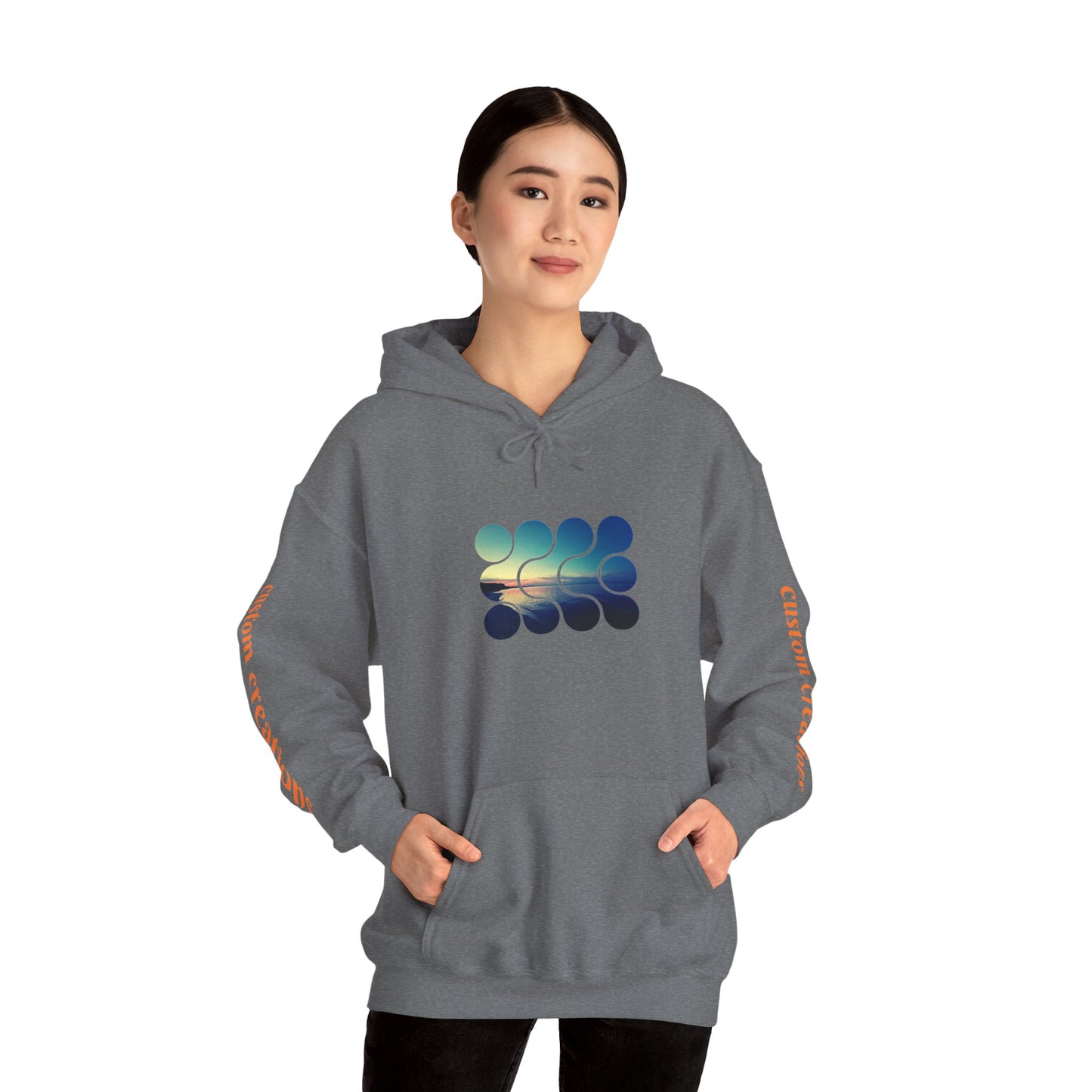 Cool Teal Deep Sea Graphic Hoodie