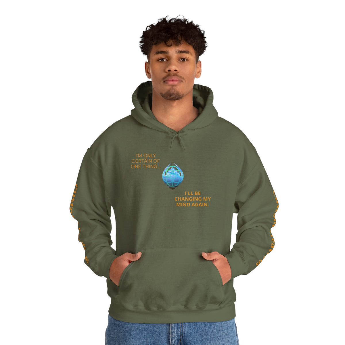 Blue Water Globe Droplet Graphic Hoodie