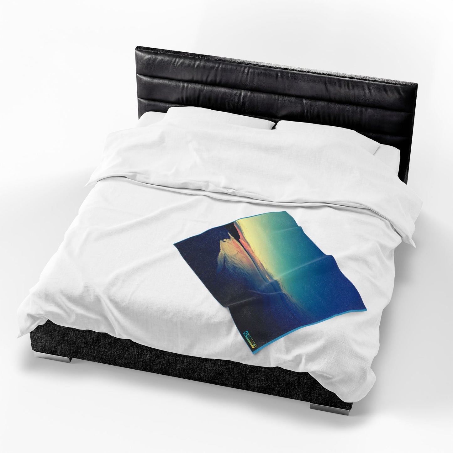 Blue-Green Symmetry, Velveteen Plush Blanket