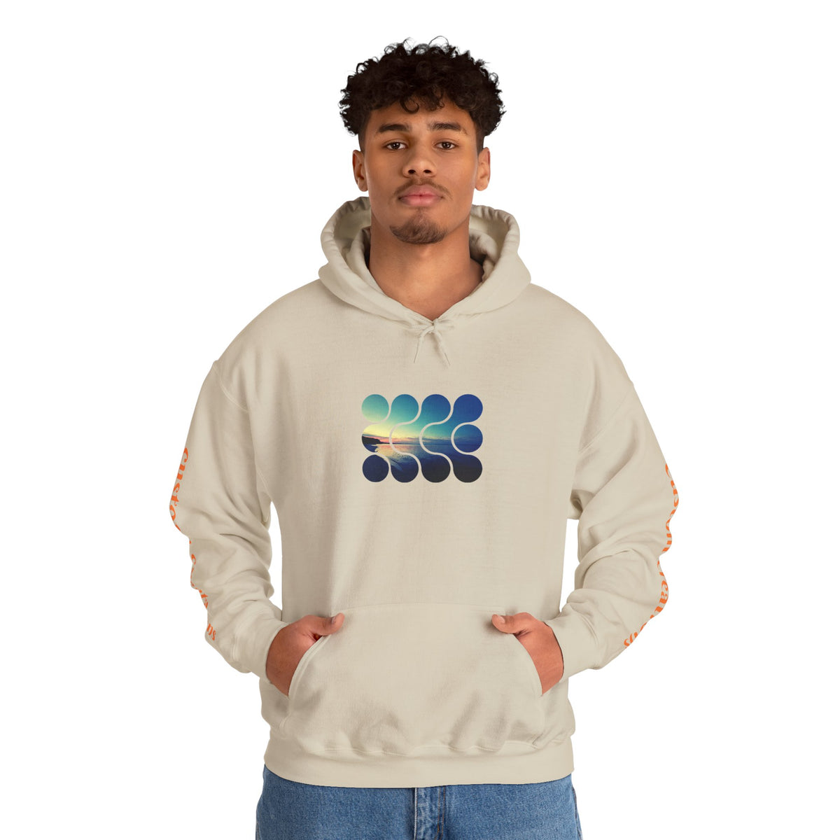 Cool Teal Deep Sea Graphic Hoodie