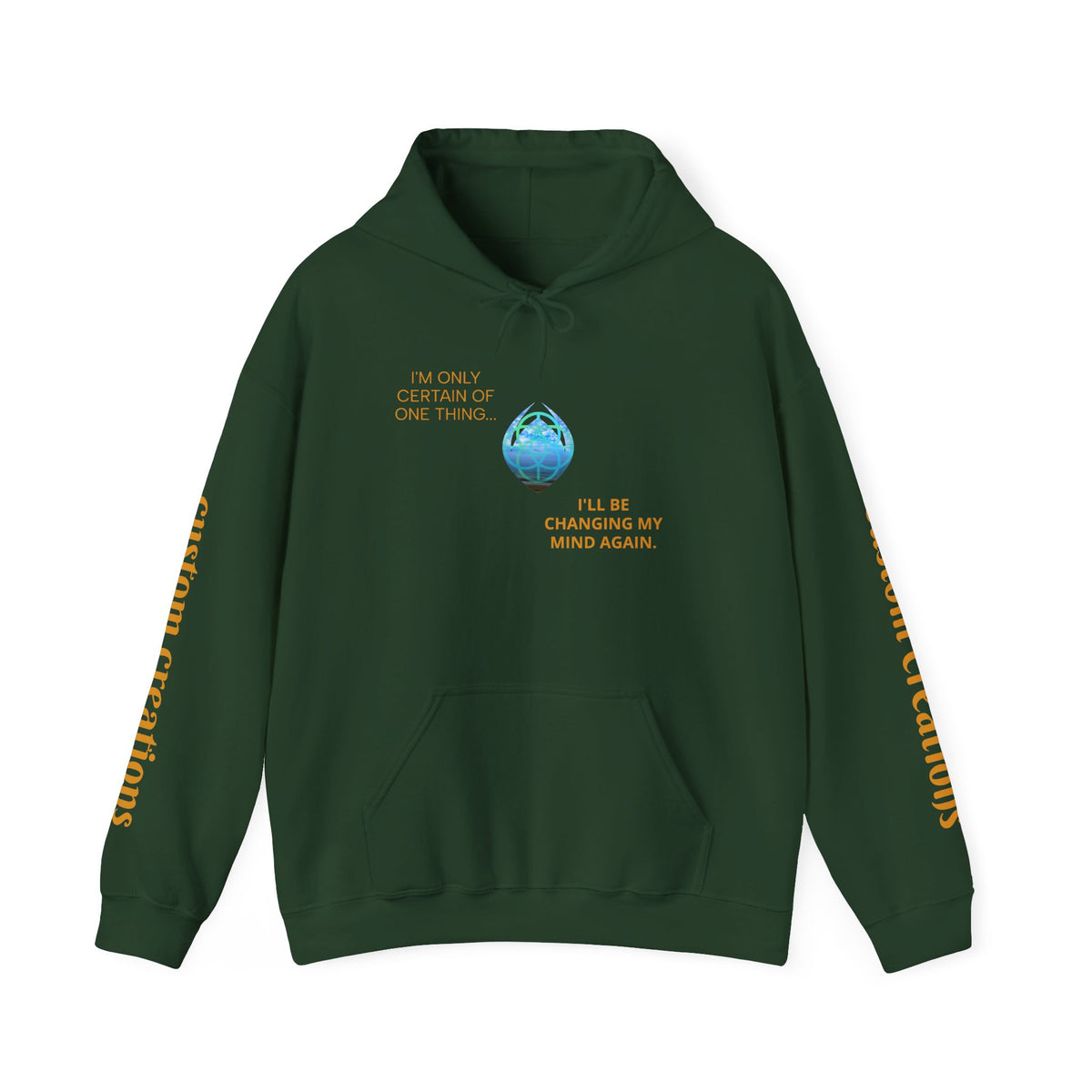 Blue Water Globe Droplet Graphic Hoodie