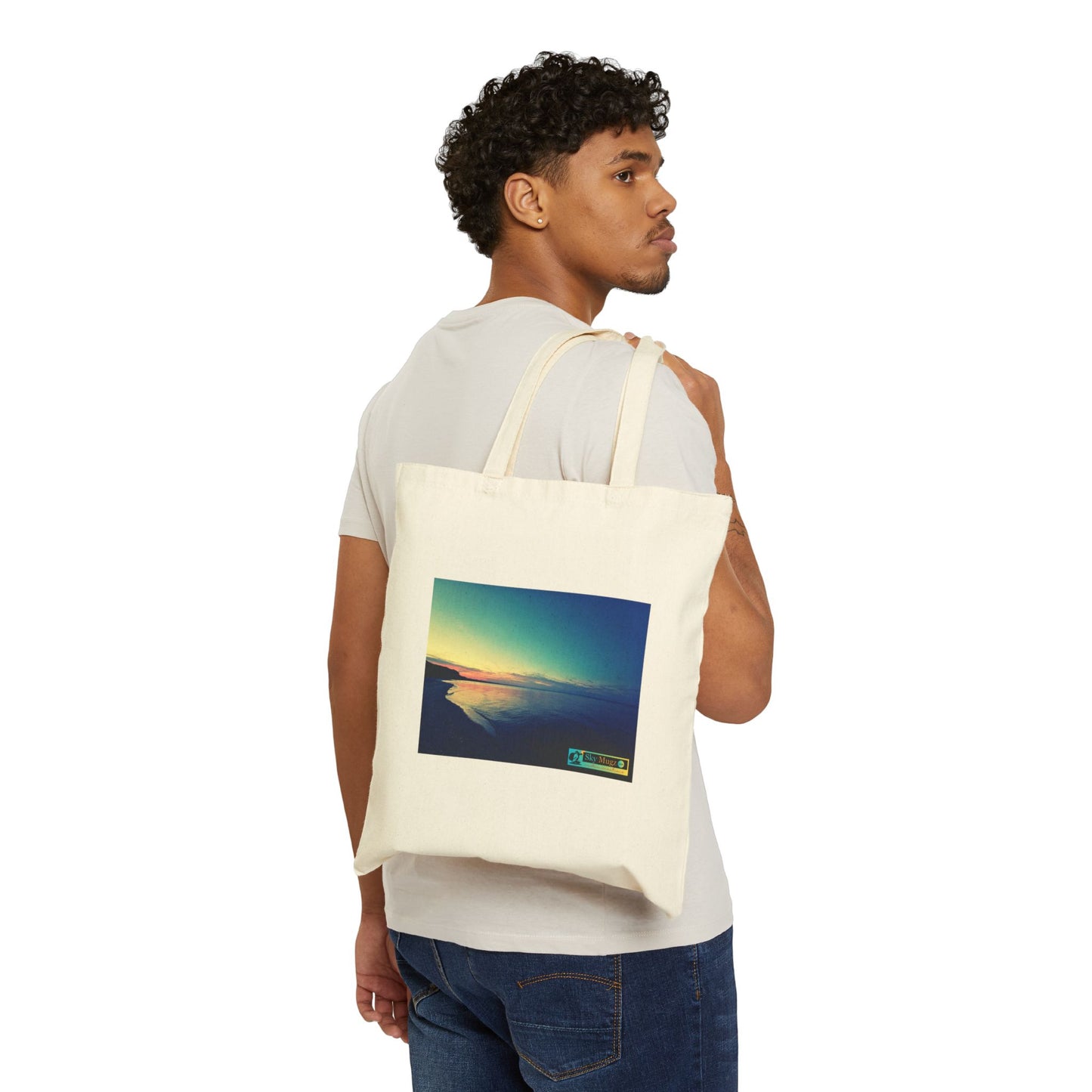 Sunset Sky Canvas Tote — "Sky High" Photo Print Cotton Bag