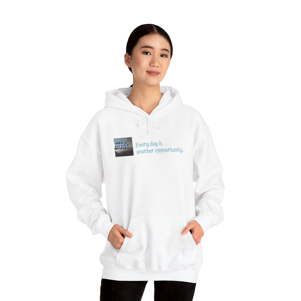 Painterly Sunset Over Water Graphic Hoodie