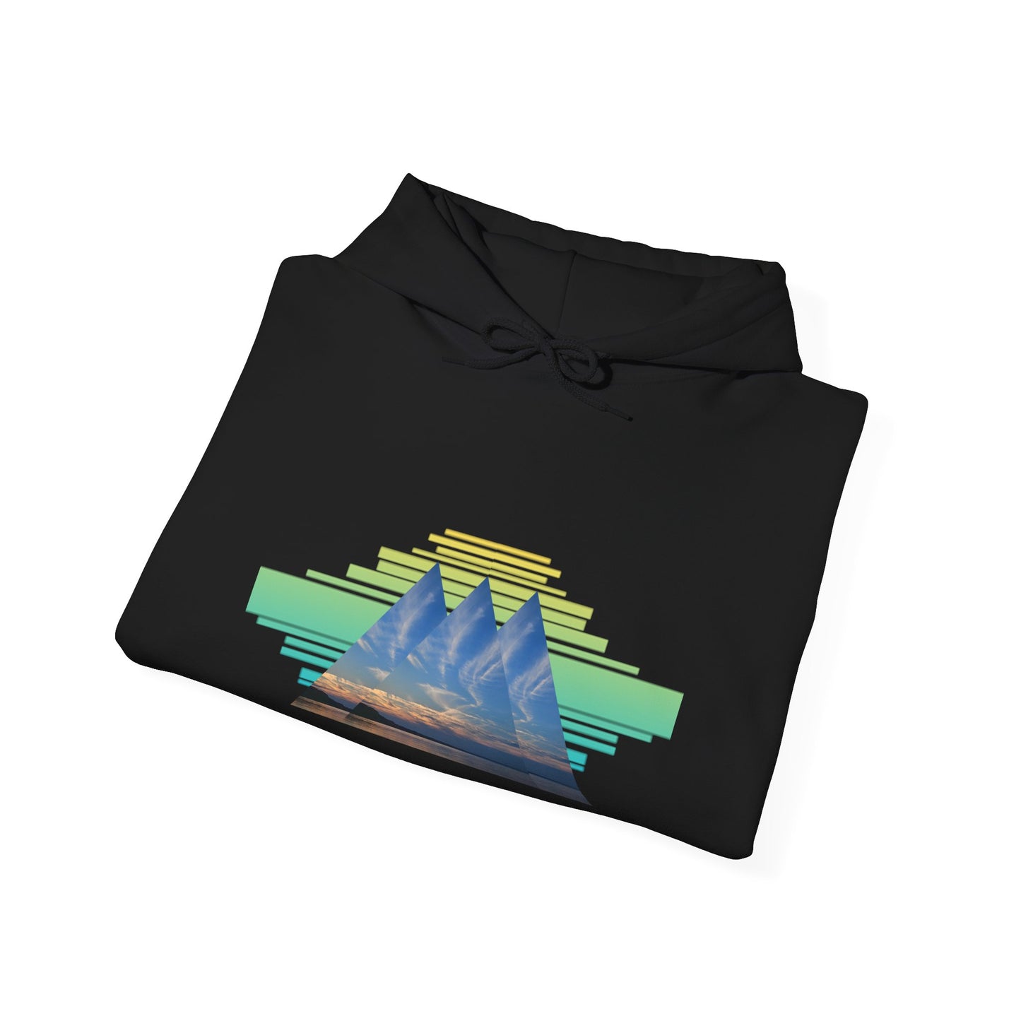 Aztec Pyramid Sunset Hoodie — Retro Pyramid Aztec Sunset Design