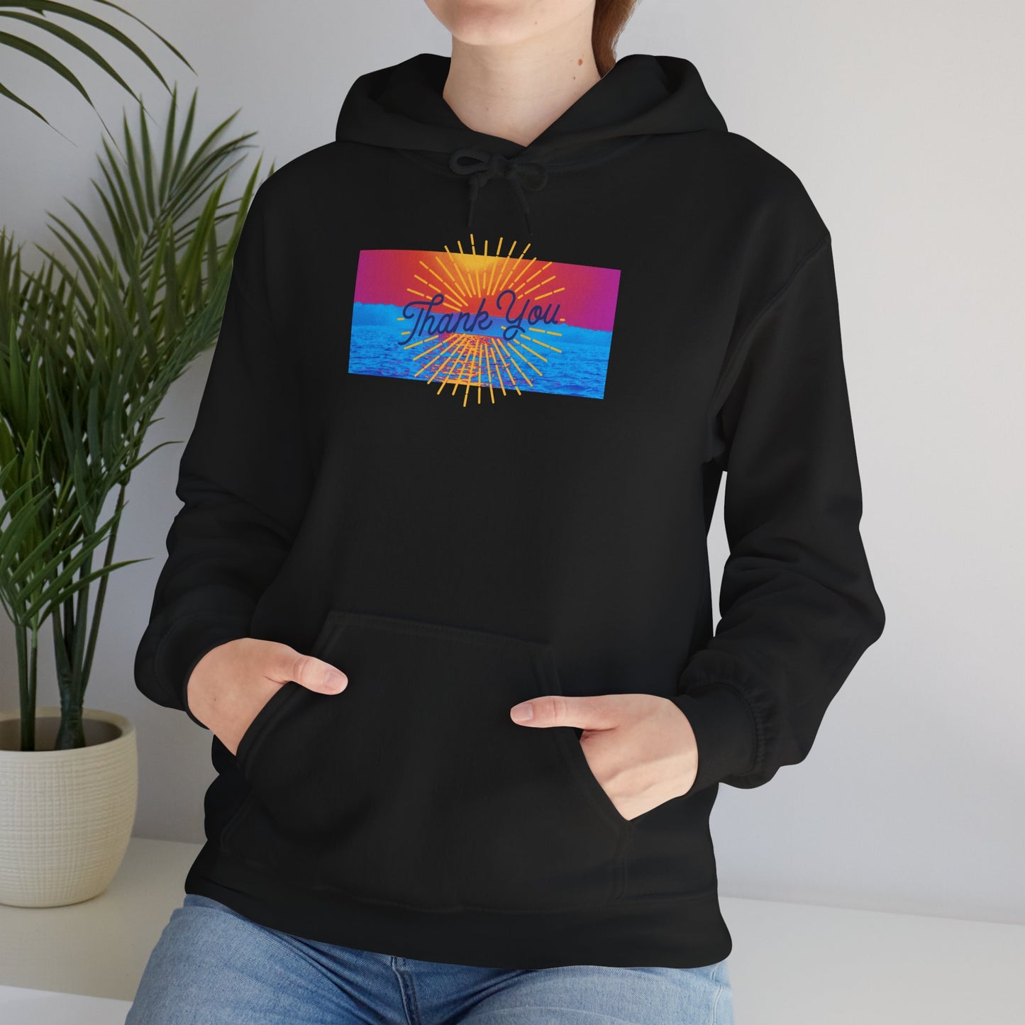 Warm Sunrise Rainbow Graphic Hoodie