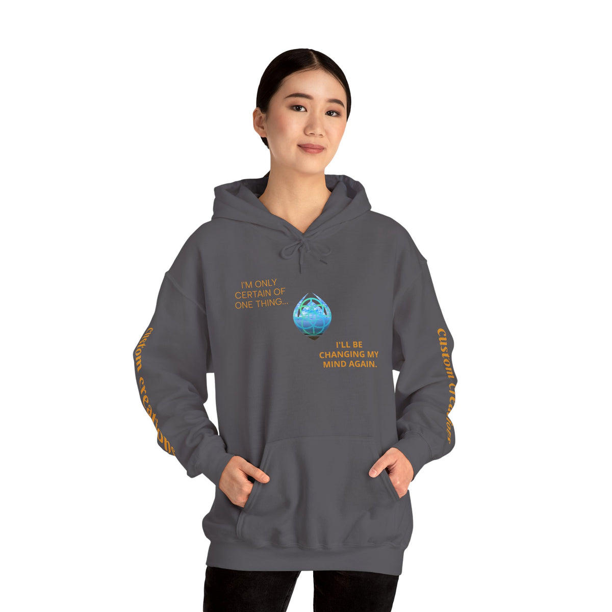 Blue Water Globe Droplet Graphic Hoodie