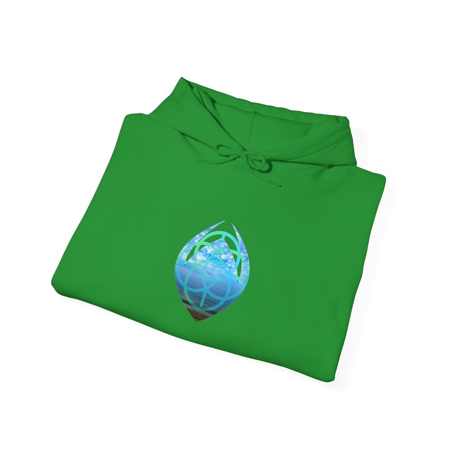 Blue Water Globe Droplet Graphic Hoodie