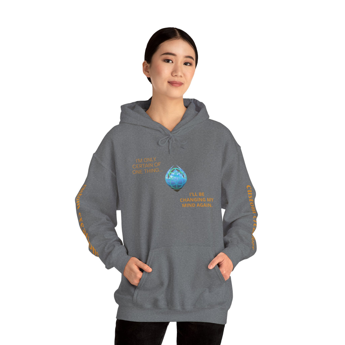 Blue Water Globe Droplet Graphic Hoodie
