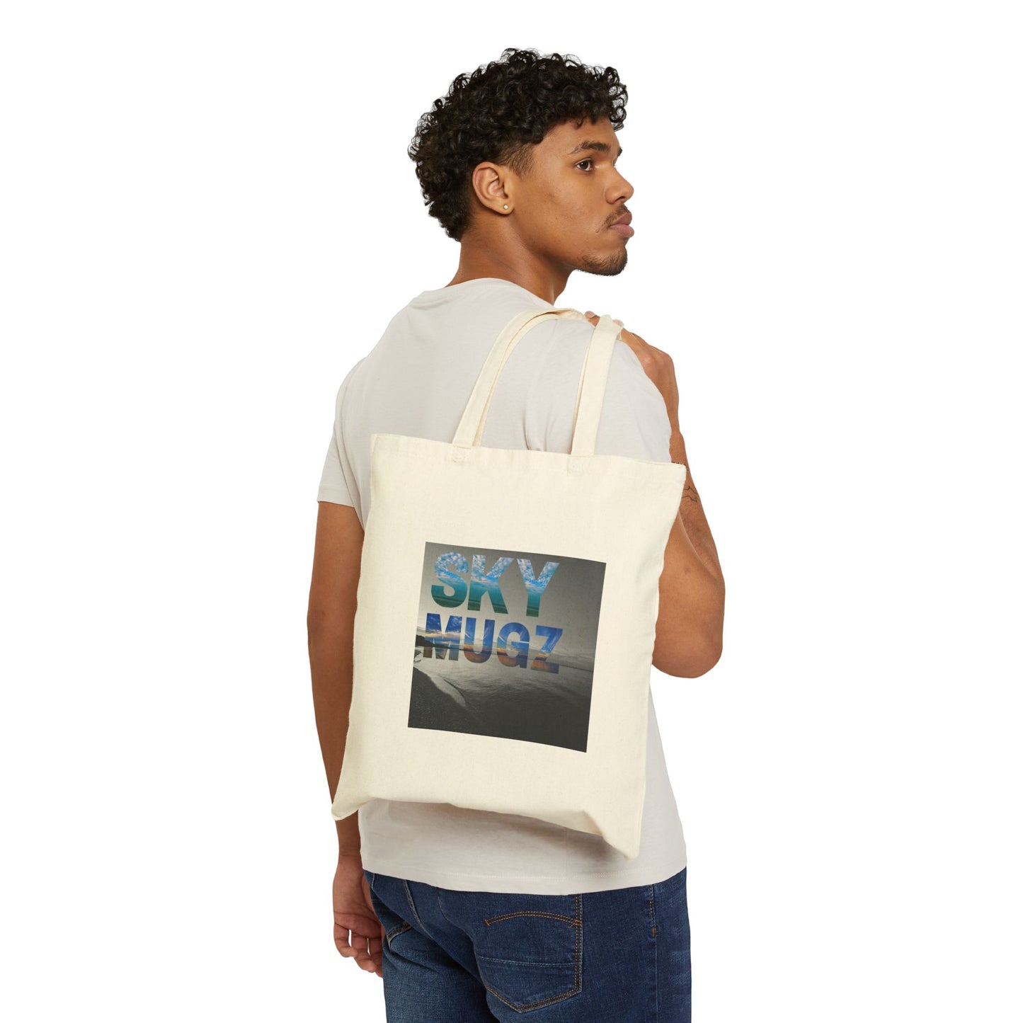 Sunset Sky Canvas Tote — "Sky High" Photo Print Cotton Bag