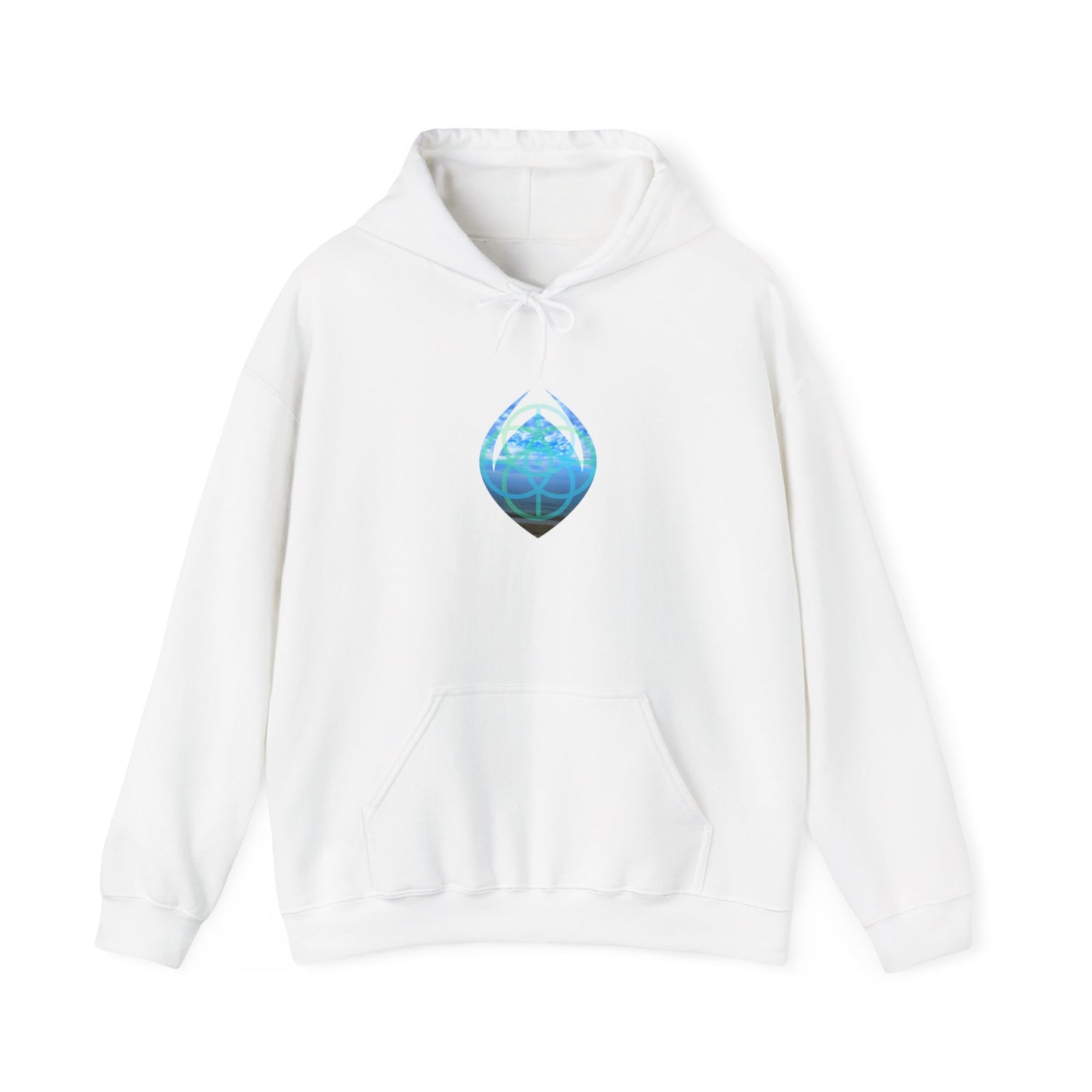 SkyMugz Graphic Hoodie — Blue Globe Drop Logo Pullover