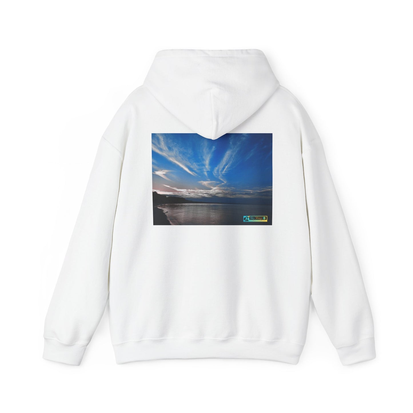Scenic Lake Swirling Clouds Graphic Hoodie