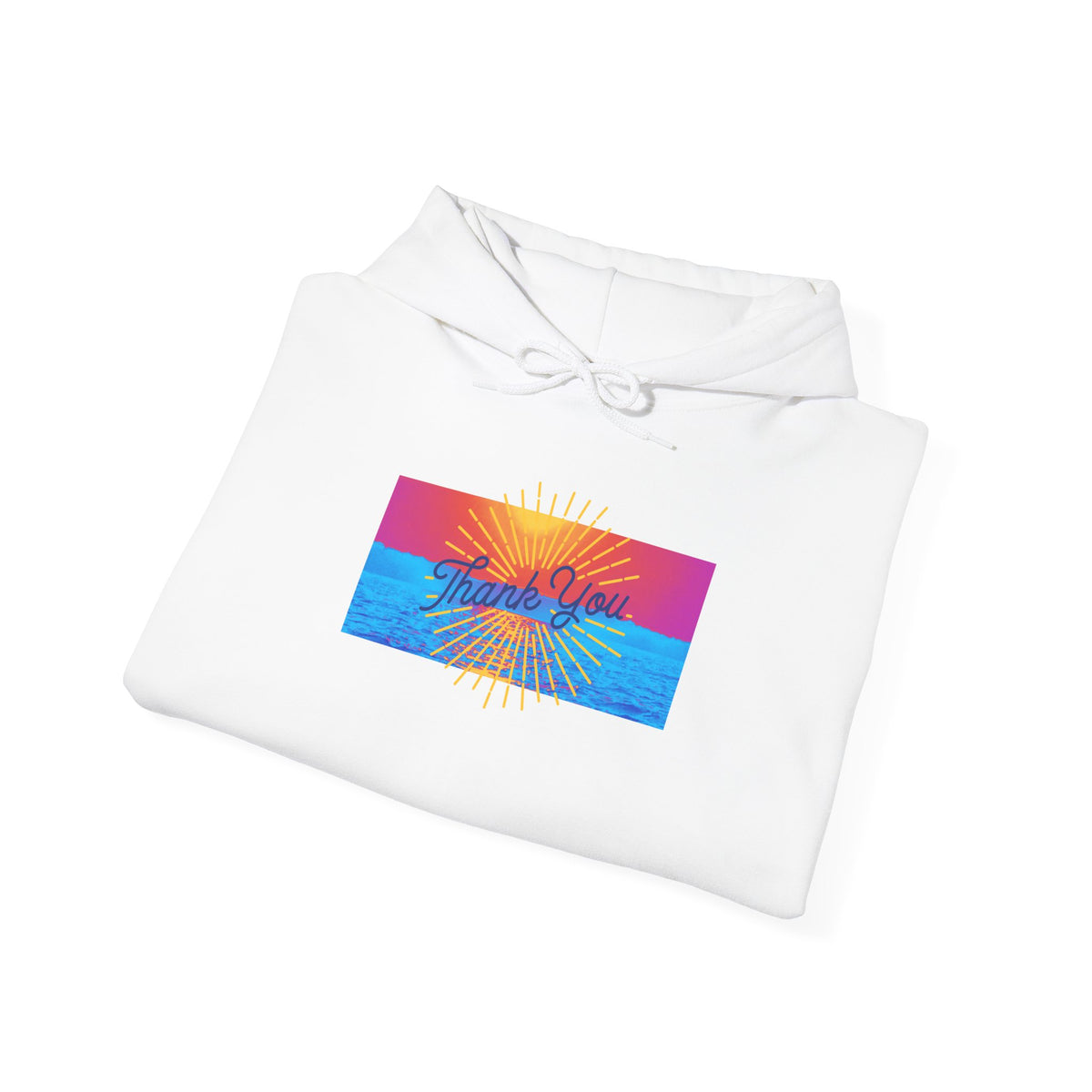 Warm Sunrise Rainbow Graphic Hoodie