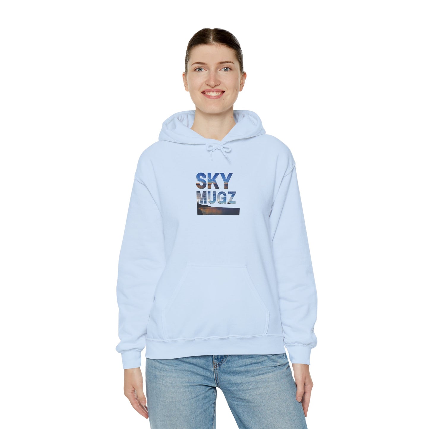 Sunset Horizon Block Letter Graphic Hoodie