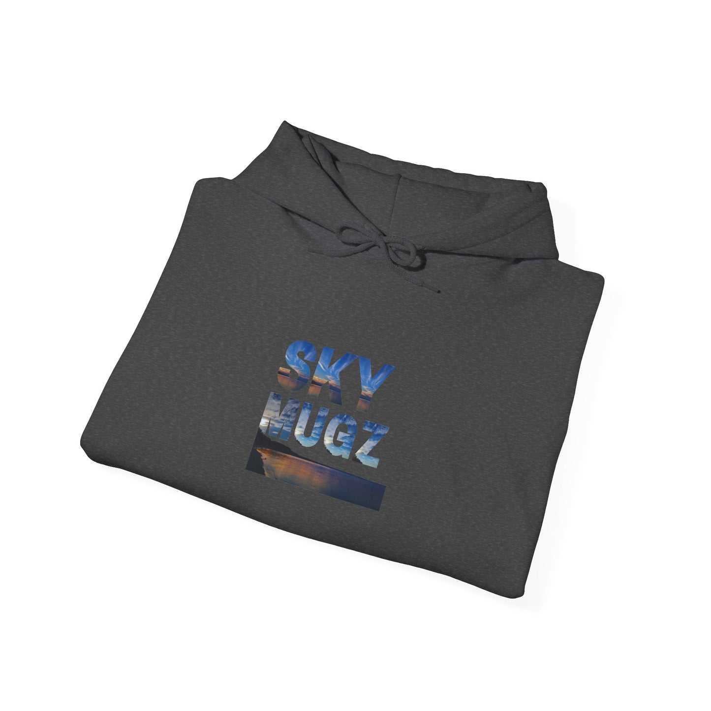 Scenic Lake Swirling Clouds Graphic Hoodie