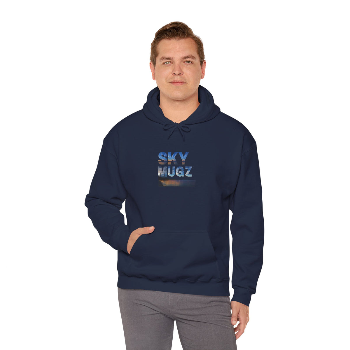 Sunset Horizon Block Letter Graphic Hoodie