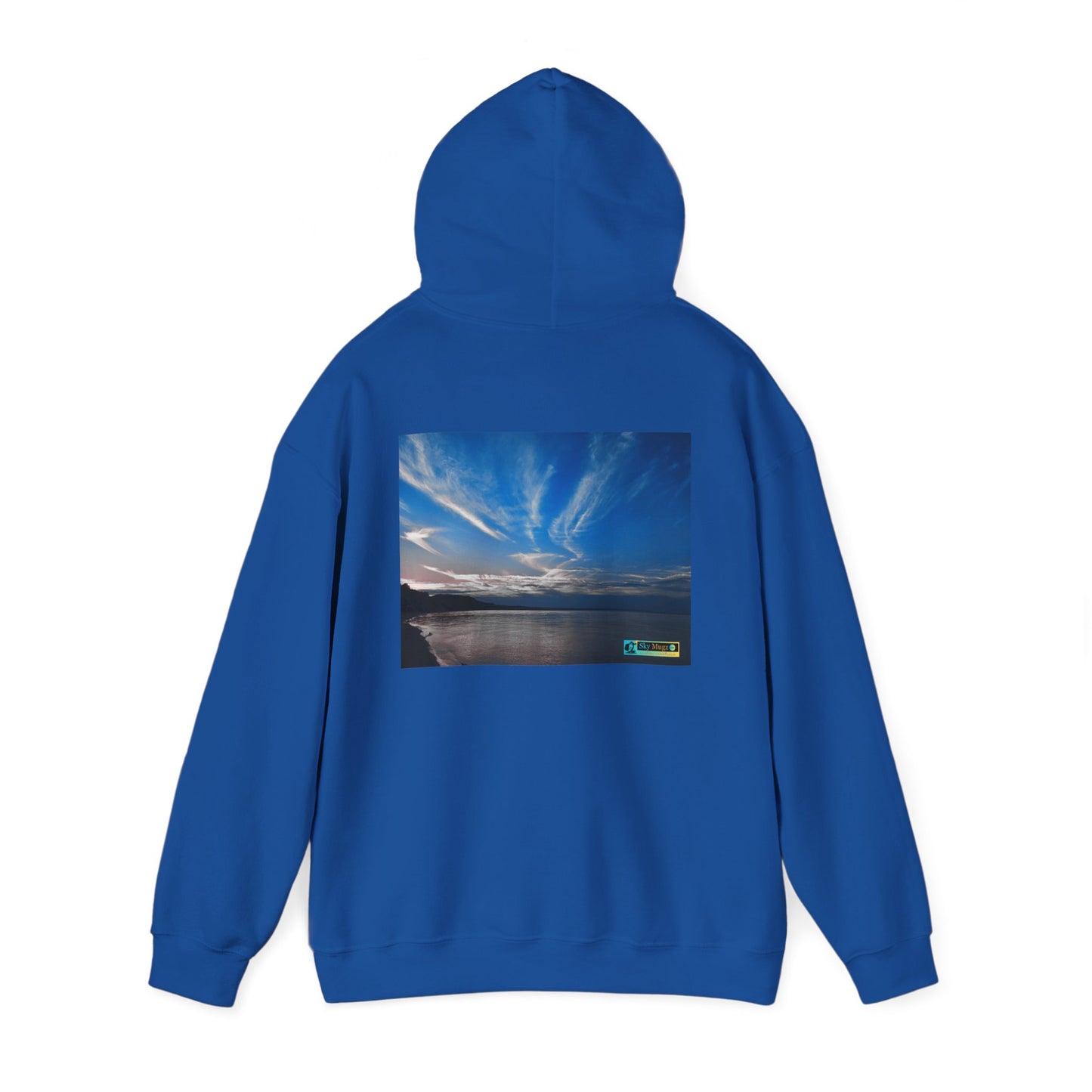 Scenic Lake Swirling Clouds Graphic Hoodie