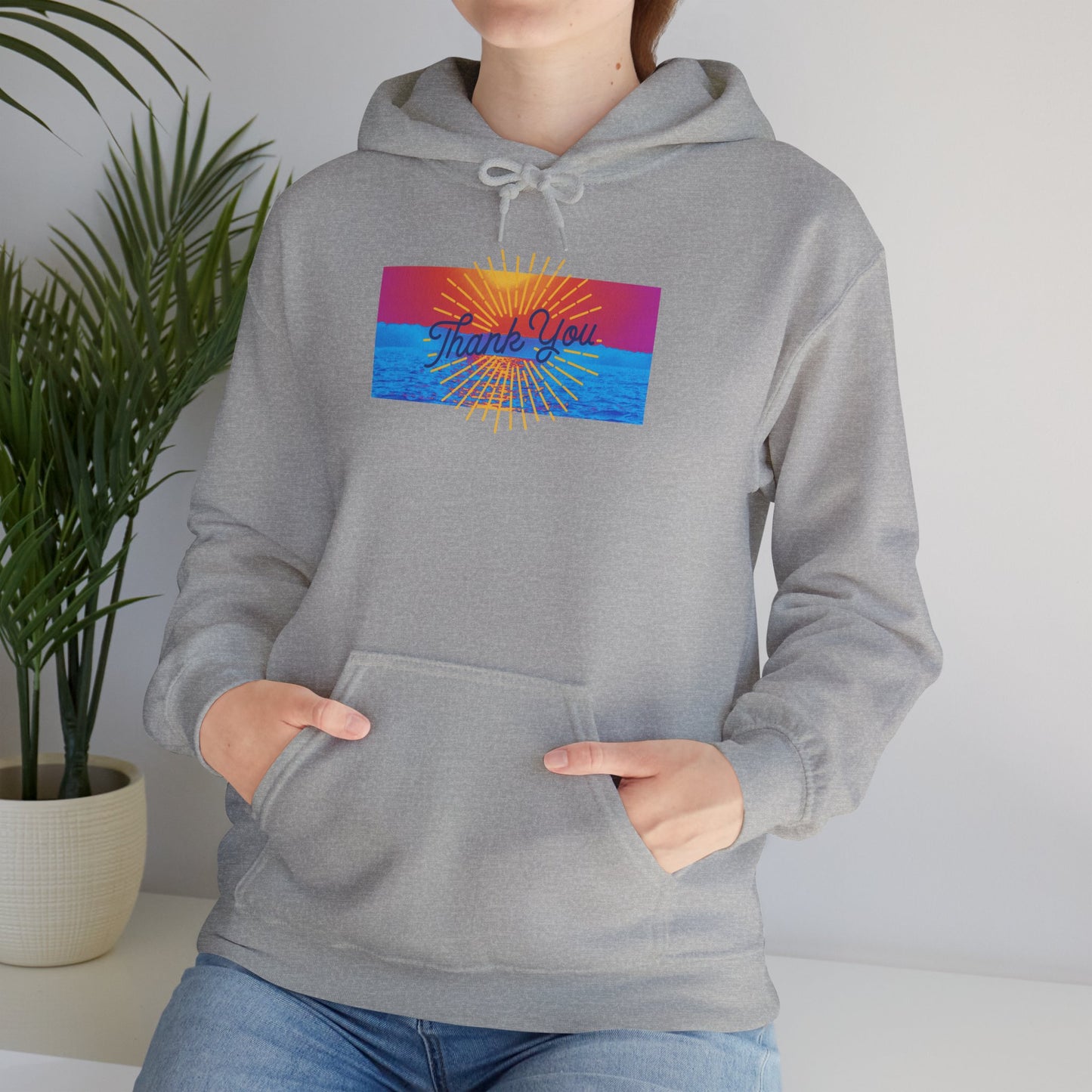 Warm Sunrise Rainbow Graphic Hoodie