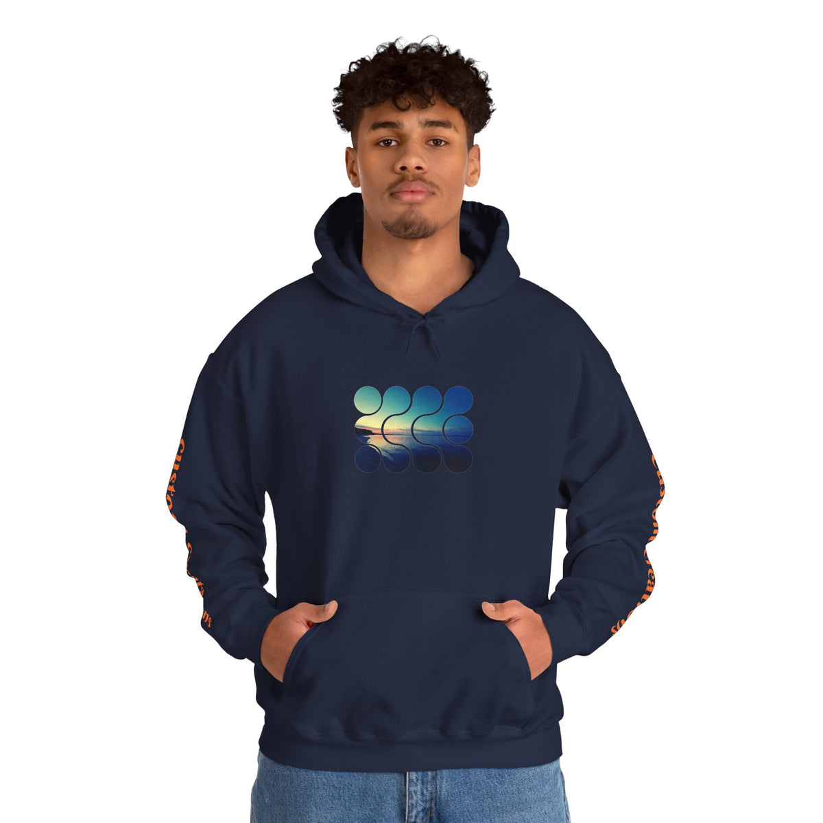 Cool Teal Deep Sea Graphic Hoodie