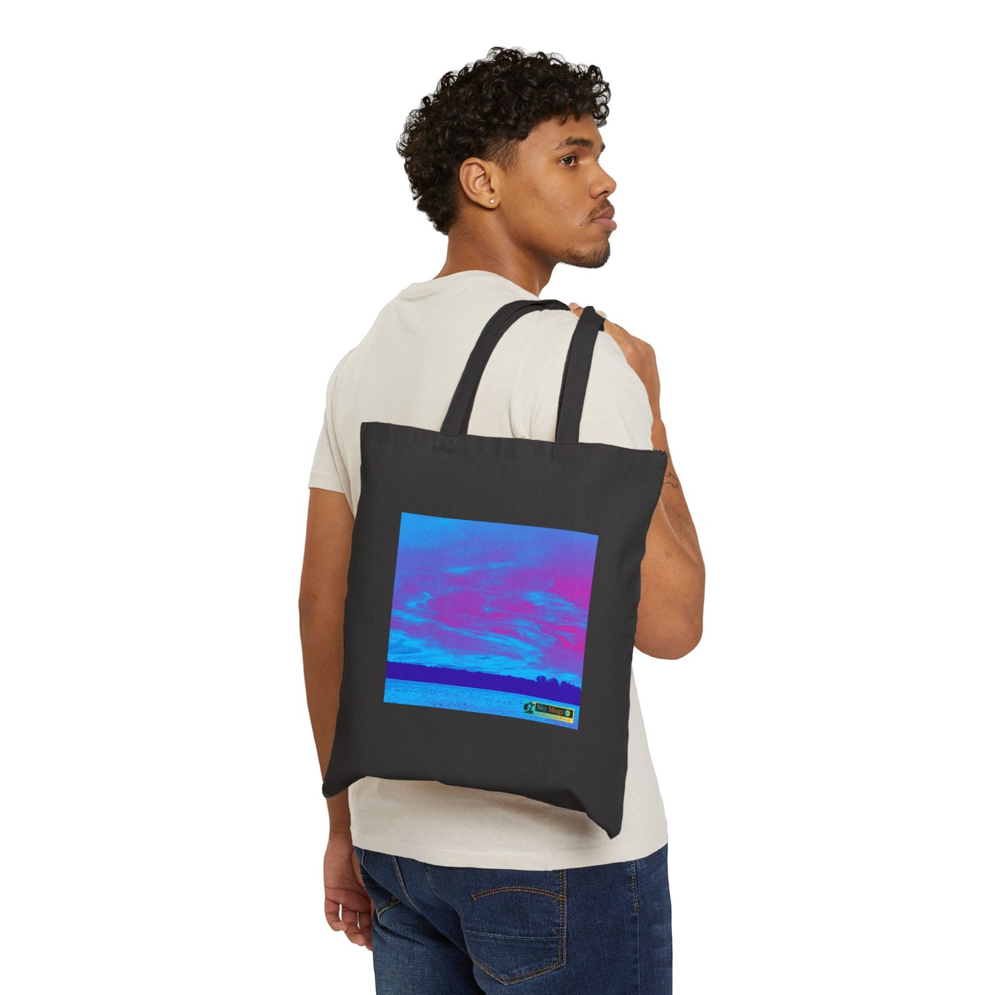Sunset Ocean Canvas Tote — Vibrant Beach Art Cotton Tote