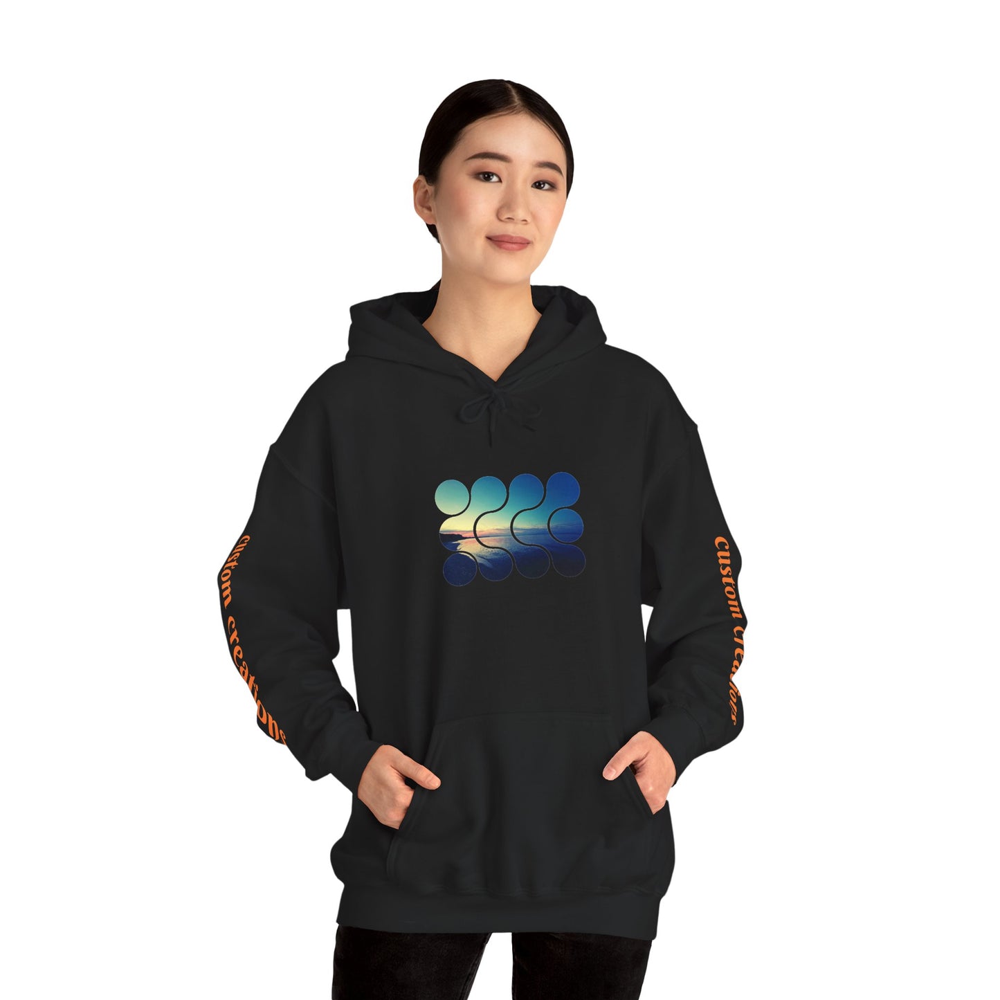 Cool Teal Deep Sea Graphic Hoodie