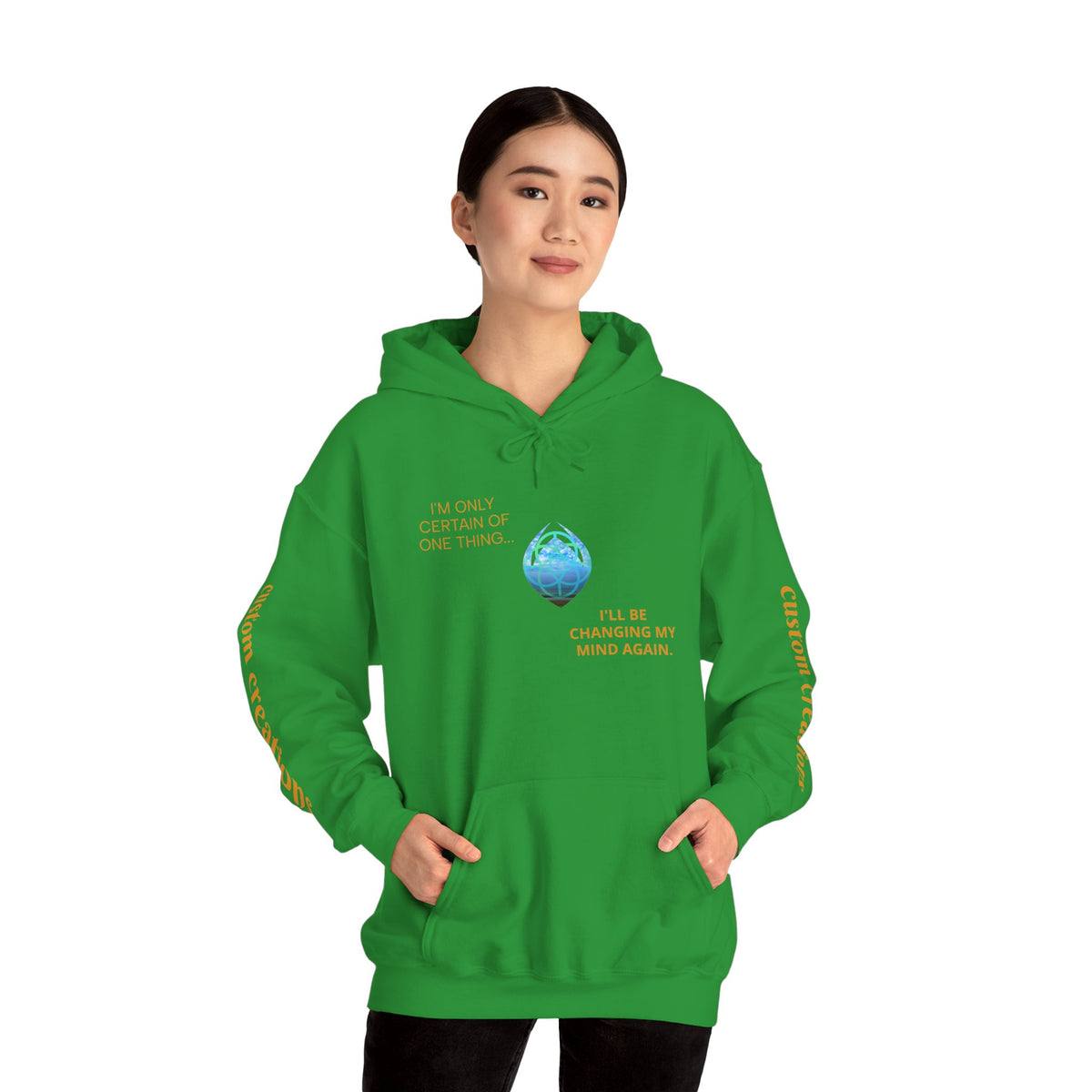 Blue Water Globe Droplet Graphic Hoodie