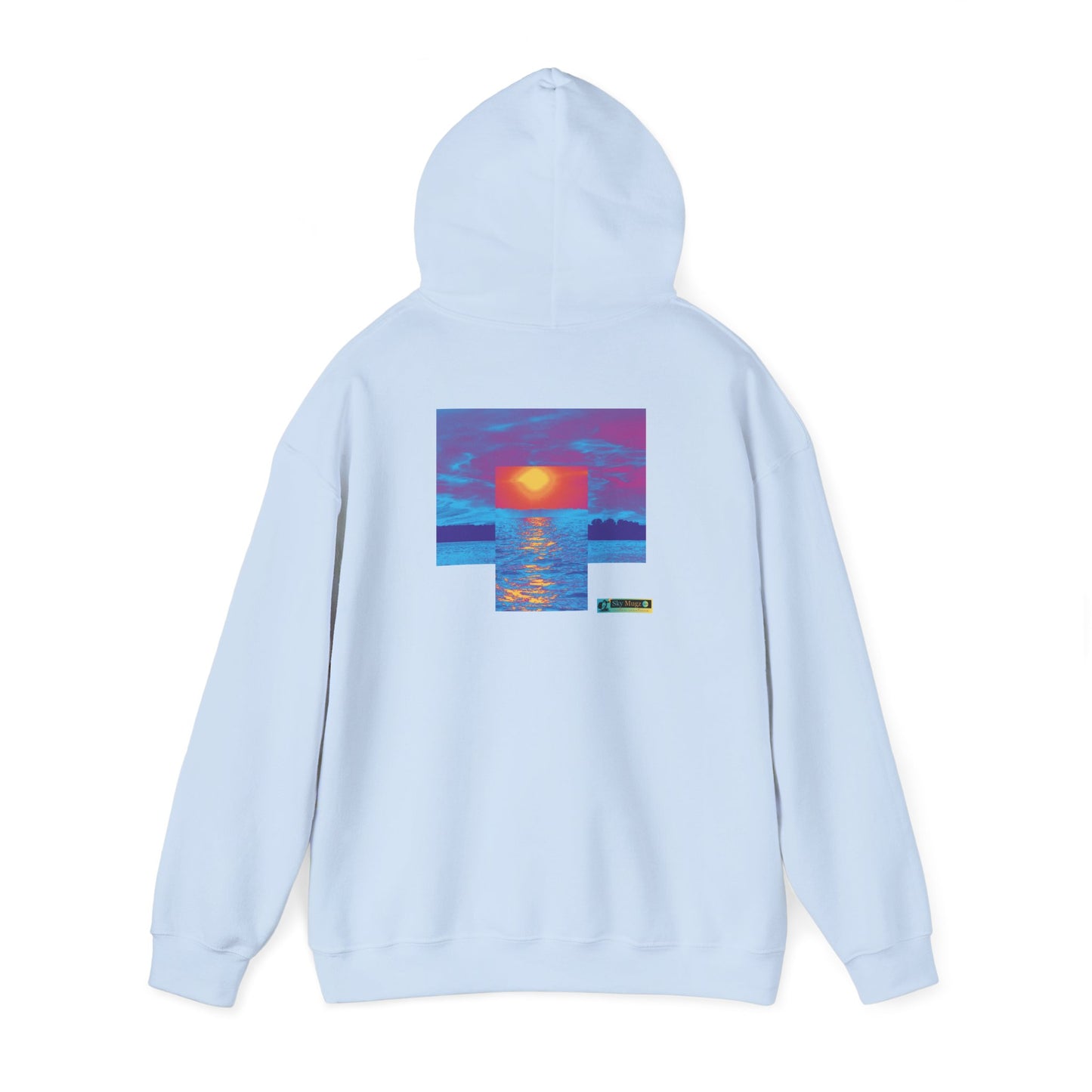 Painterly Sunset Over Water Graphic Hoodie