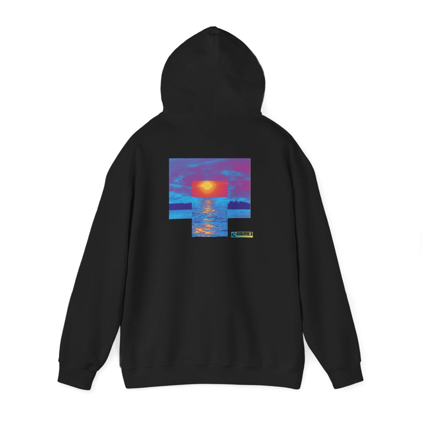 Painterly Sunset Over Water Graphic Hoodie
