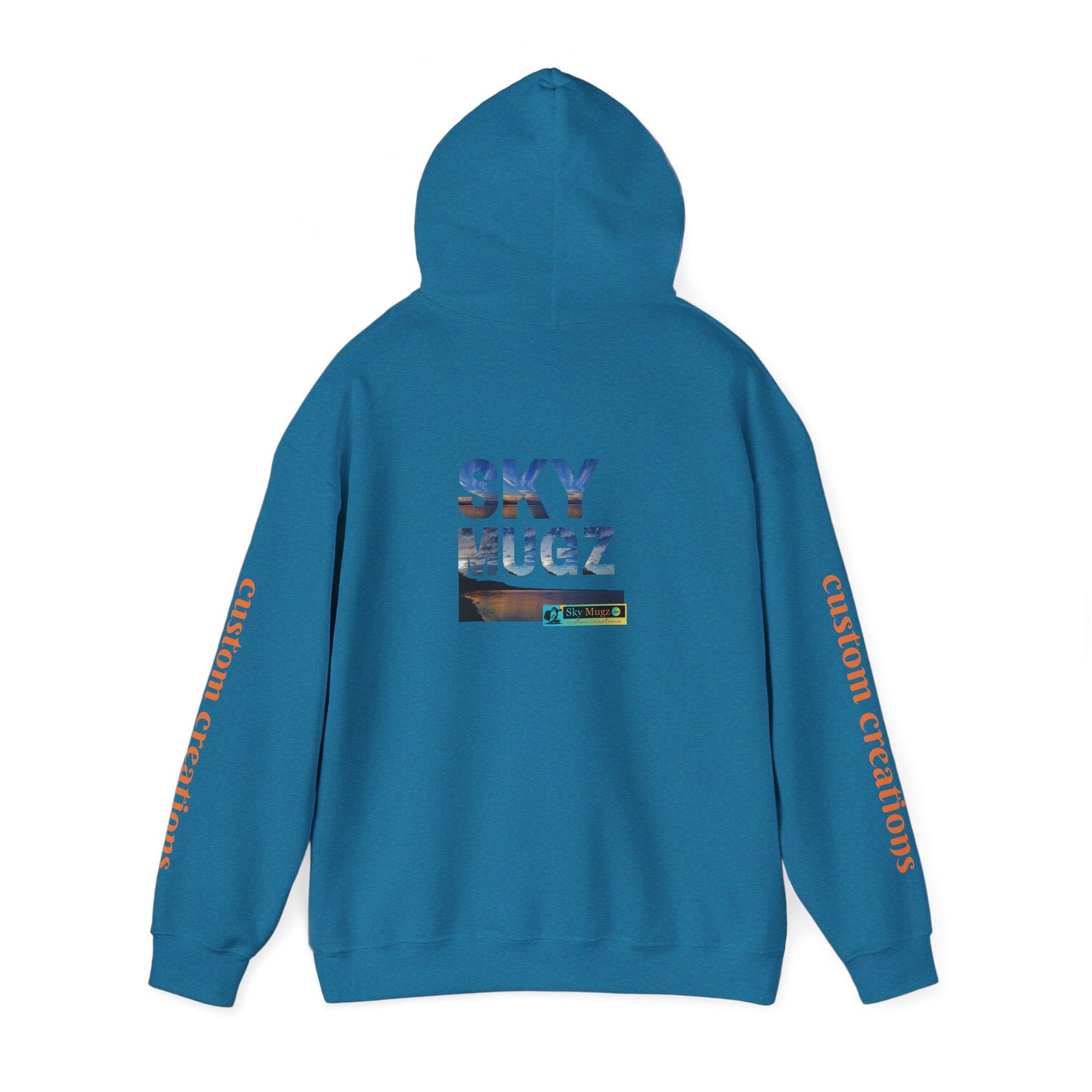 Blue-Green Symmetry Hoodie — Abstract Geometric Sweatshirt