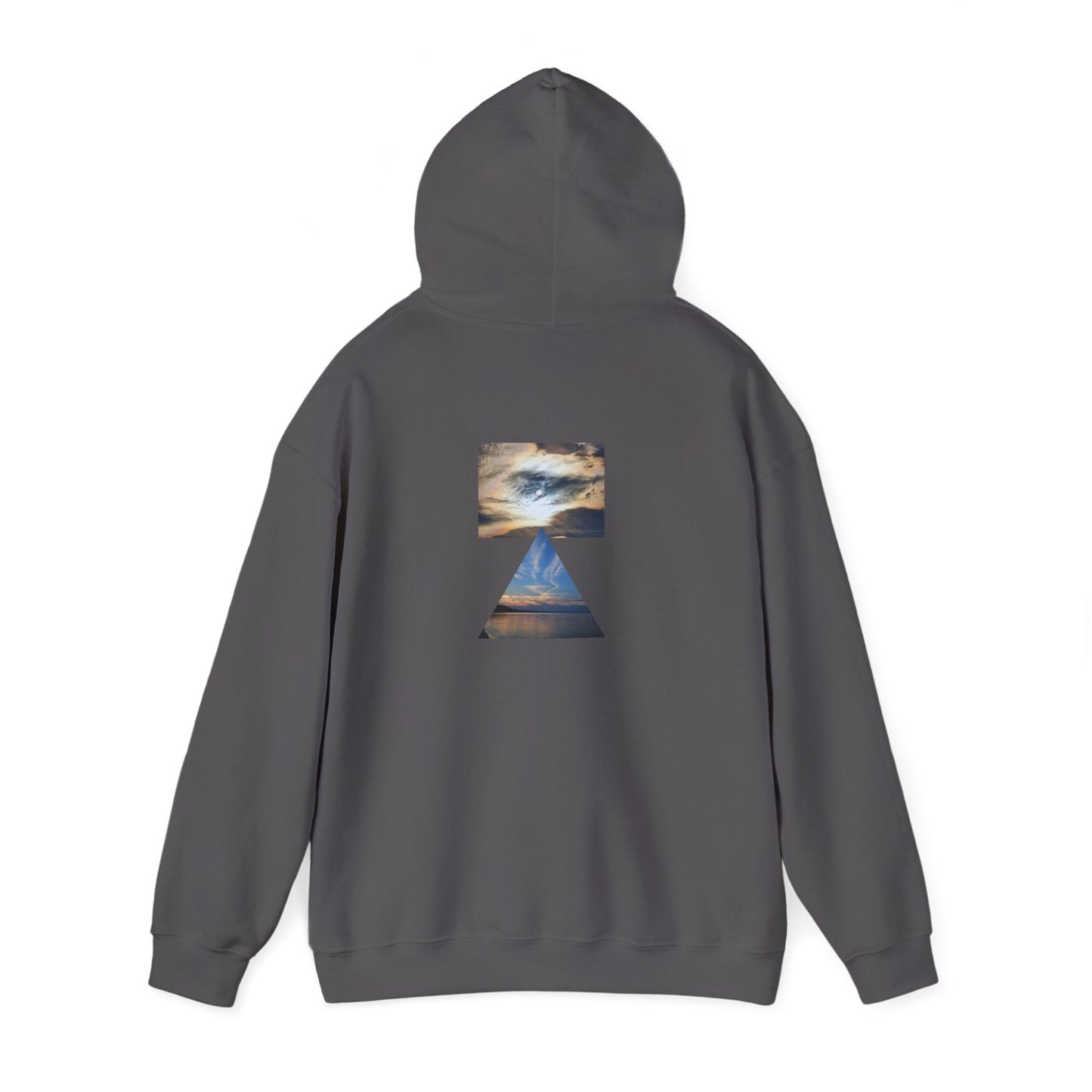 Sky Mugz Sunset Hoodie — Minimal Geometric Beach Photography Pullover