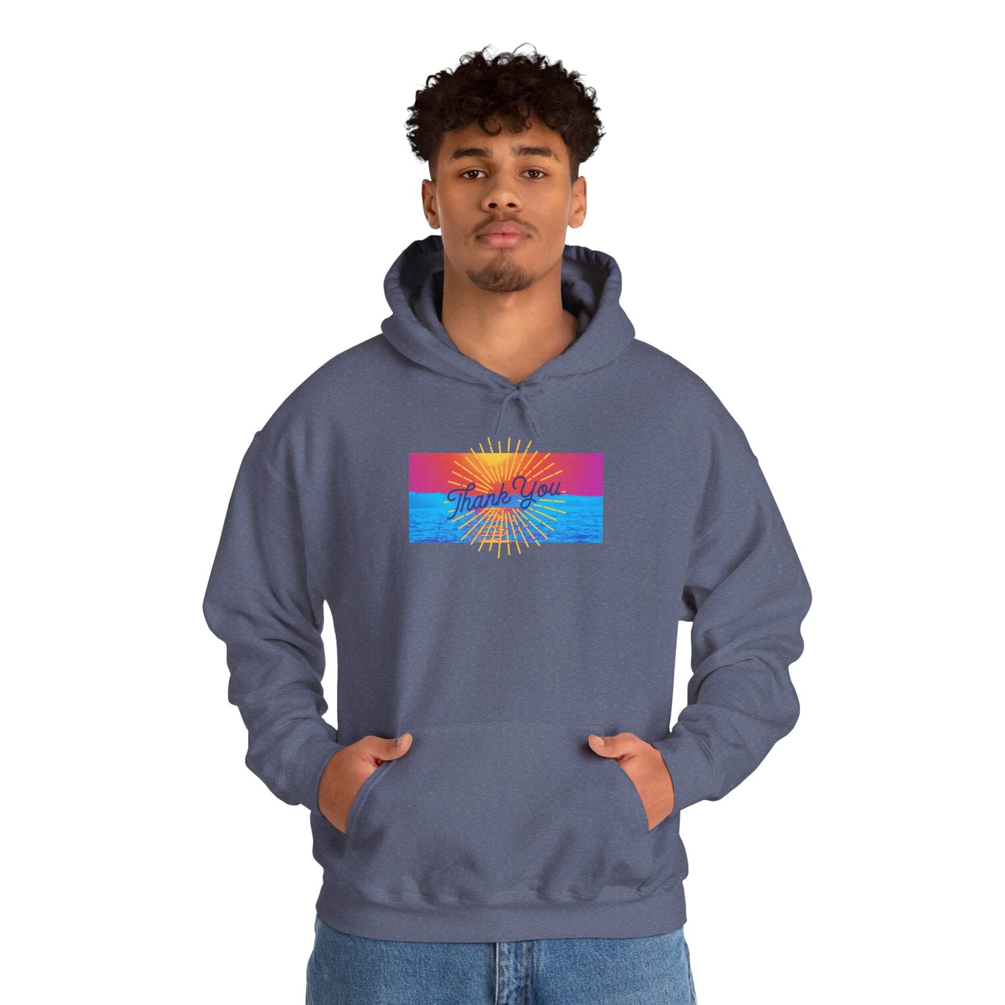 Warm Sunrise Rainbow Graphic Hoodie