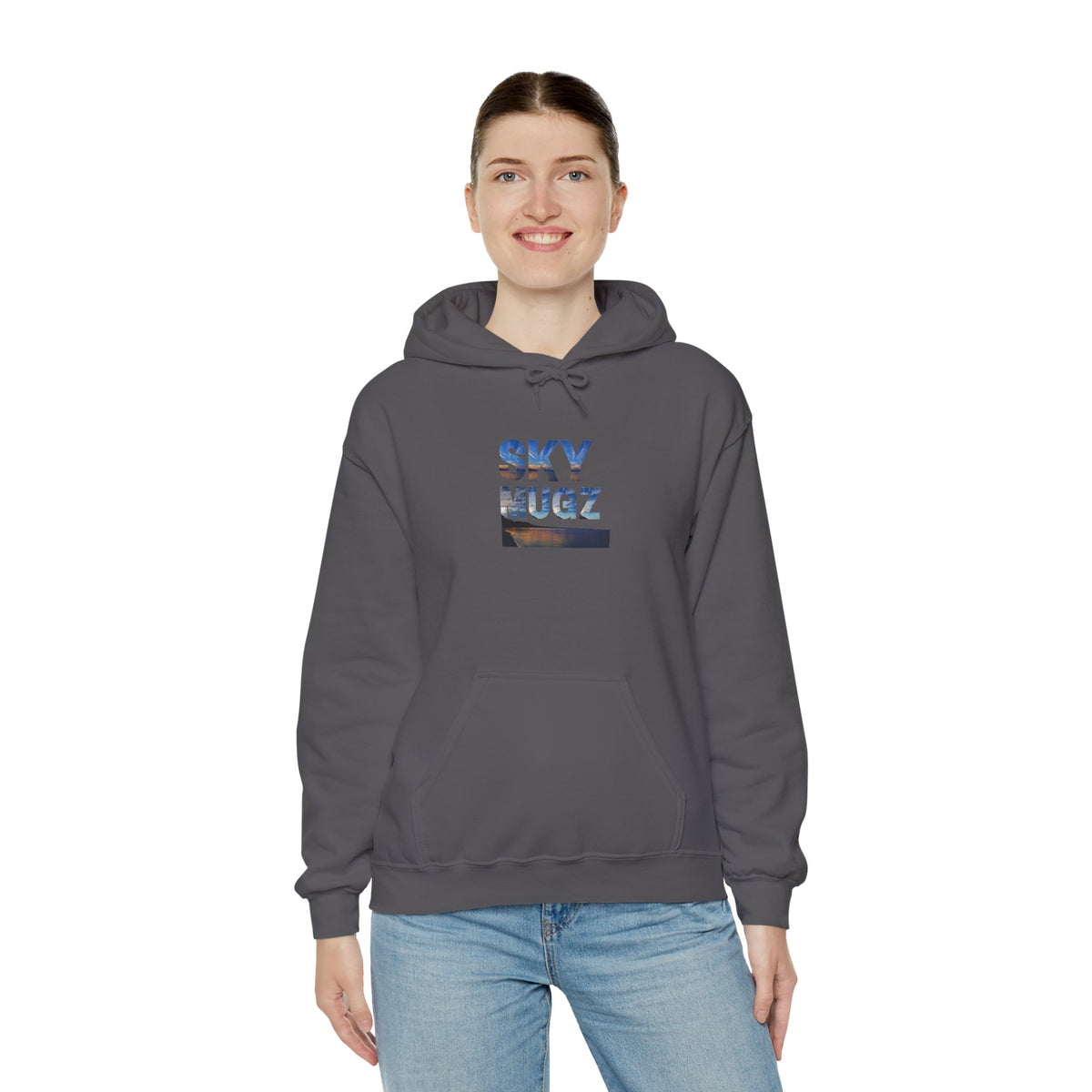 Sunset Horizon Block Letter Graphic Hoodie