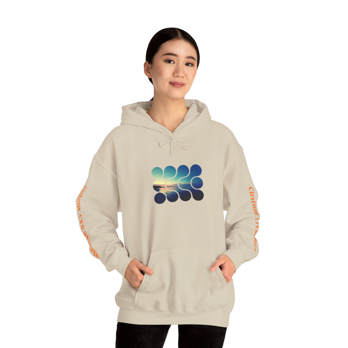 Cool Teal Deep Sea Graphic Hoodie
