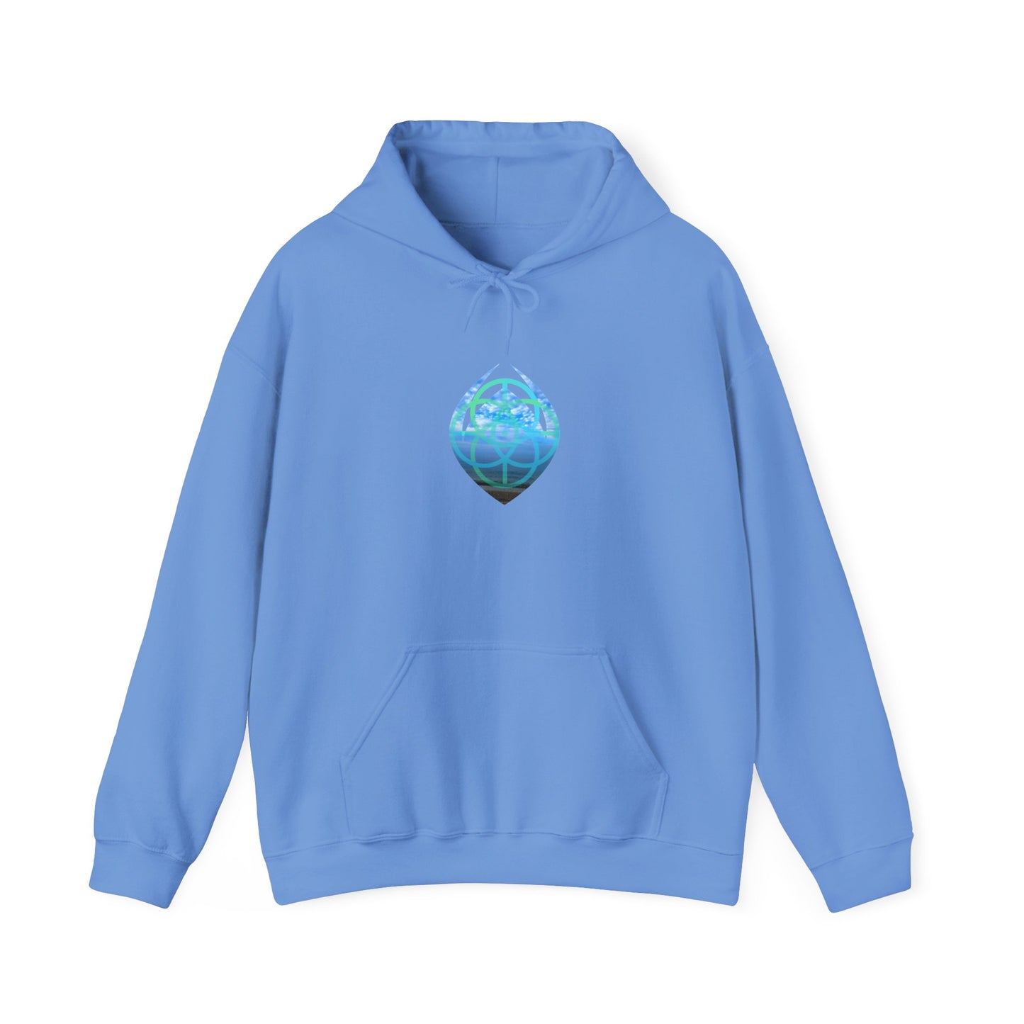 Blue Water Globe Droplet Graphic Hoodie