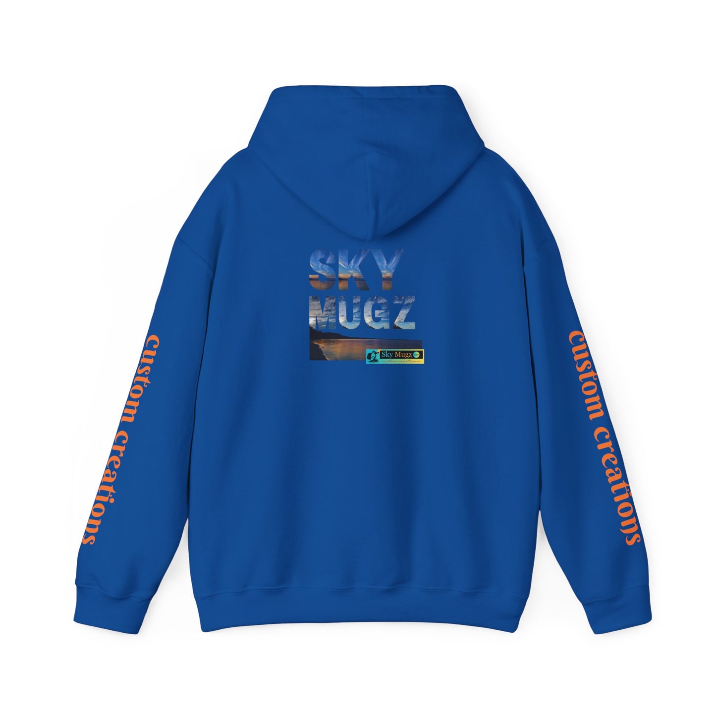 Blue-Green Symmetry Hoodie — Abstract Geometric Sweatshirt