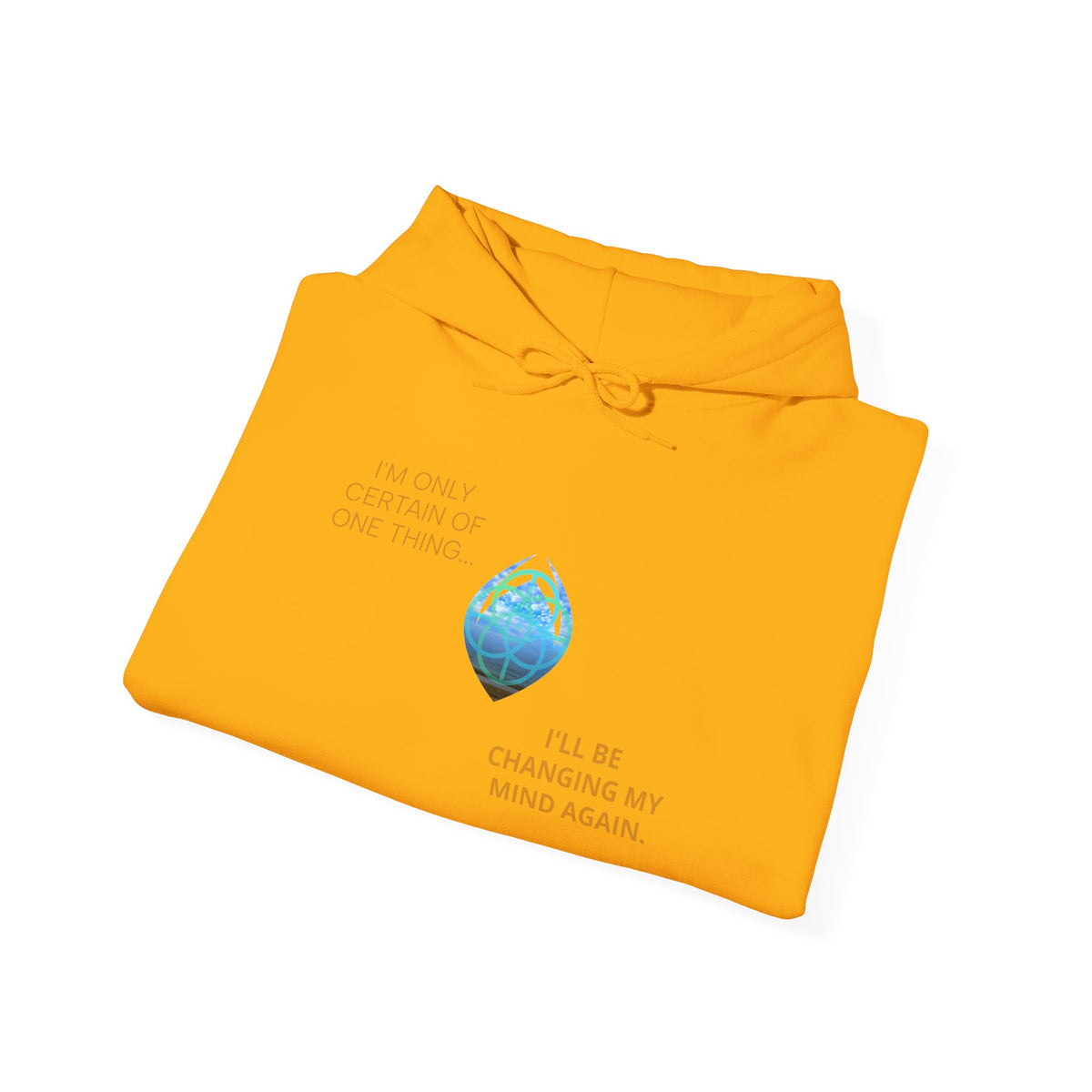 Blue Water Globe Droplet Graphic Hoodie