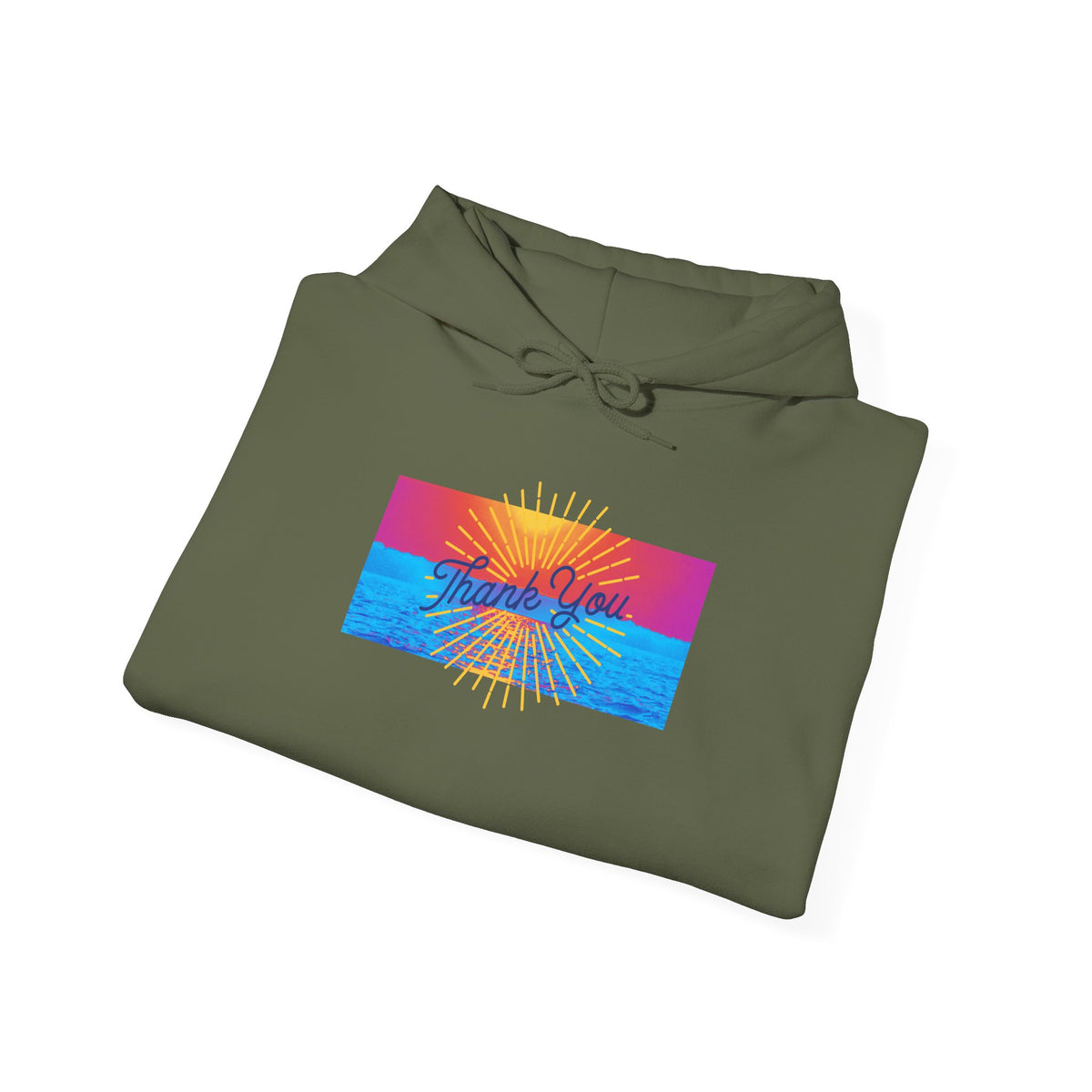 Warm Sunrise Rainbow Graphic Hoodie