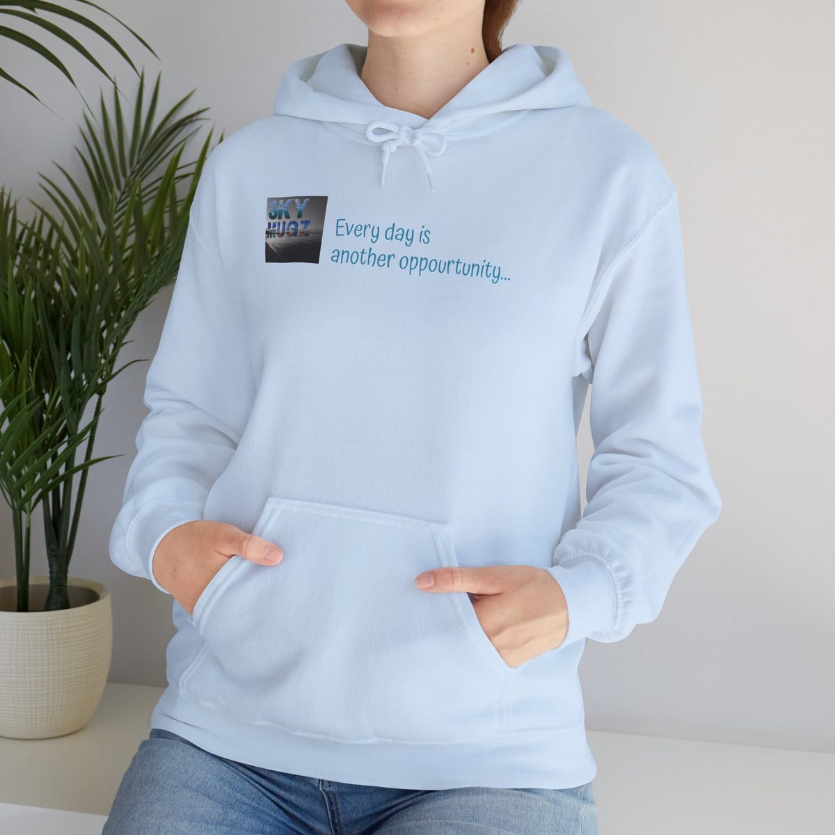 Painterly Sunset Over Water Graphic Hoodie