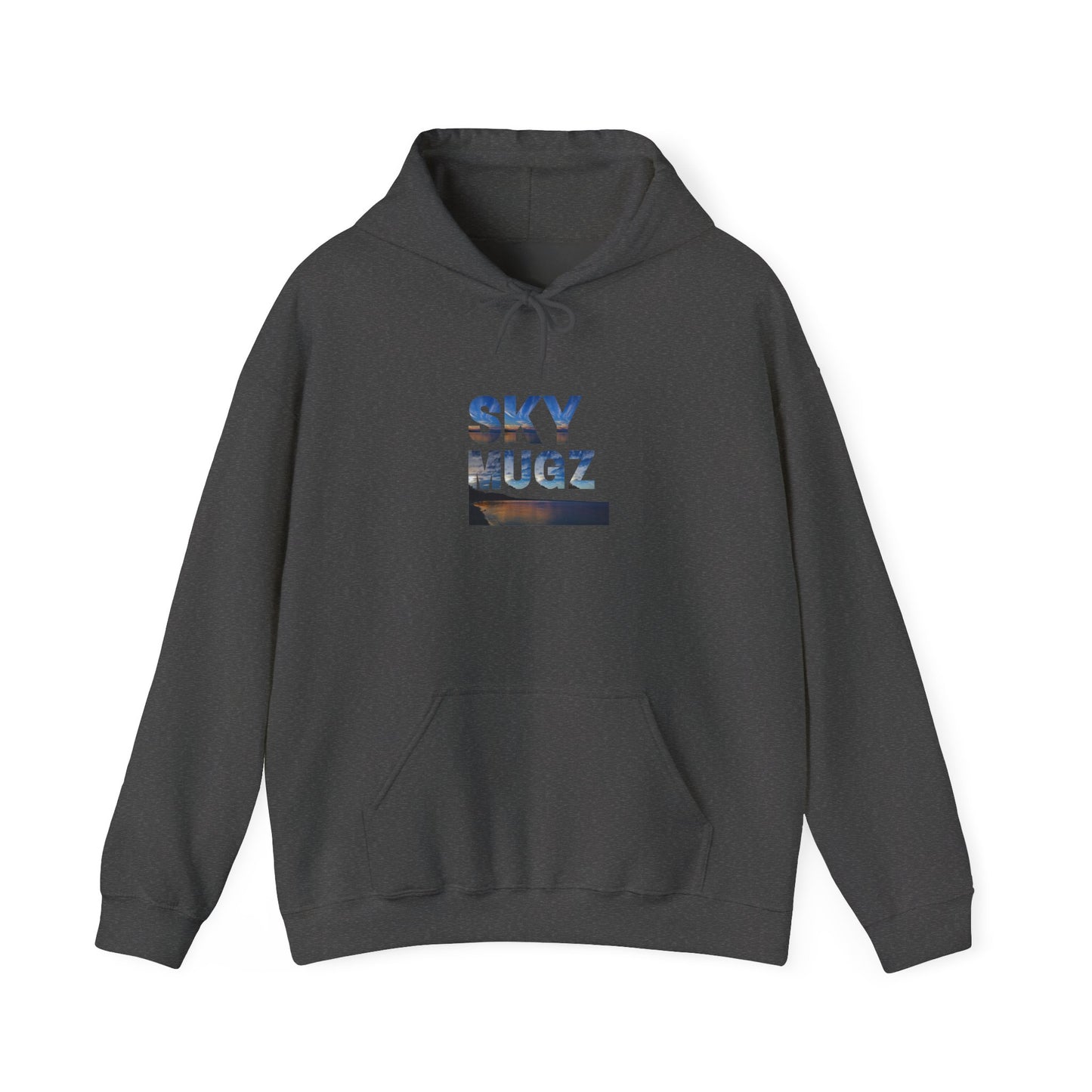 Scenic Lake Swirling Clouds Graphic Hoodie