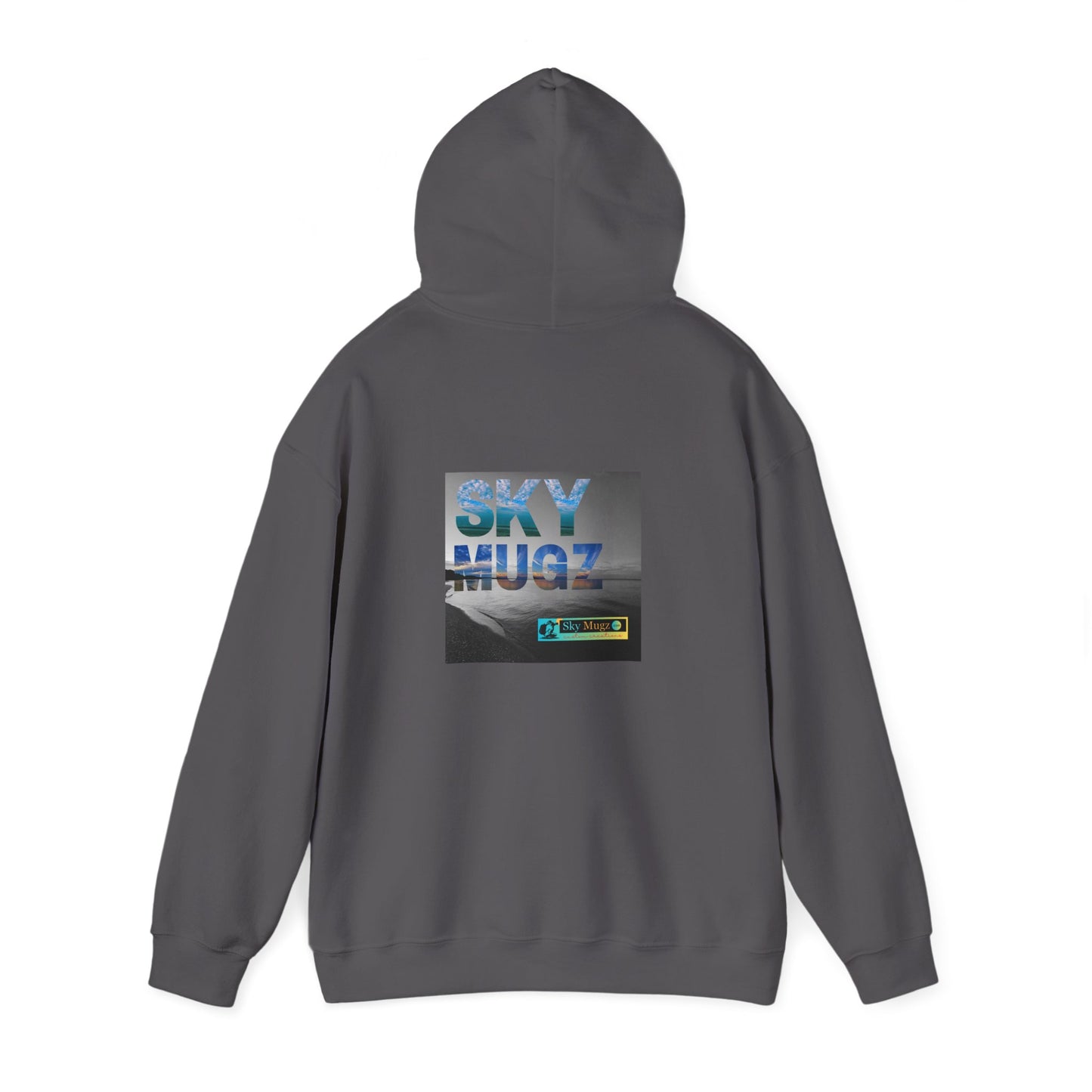 SkyMugz Graphic Hoodie — Blue Globe Drop Logo Pullover