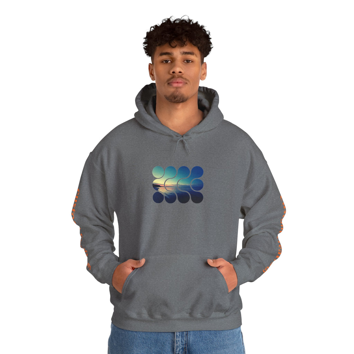 Cool Teal Deep Sea Graphic Hoodie