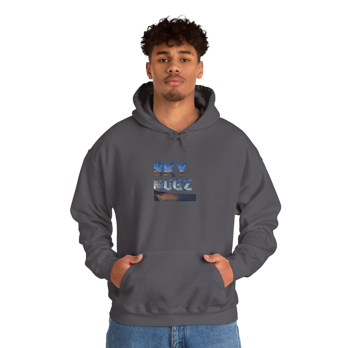 Sunset Horizon Block Letter Graphic Hoodie