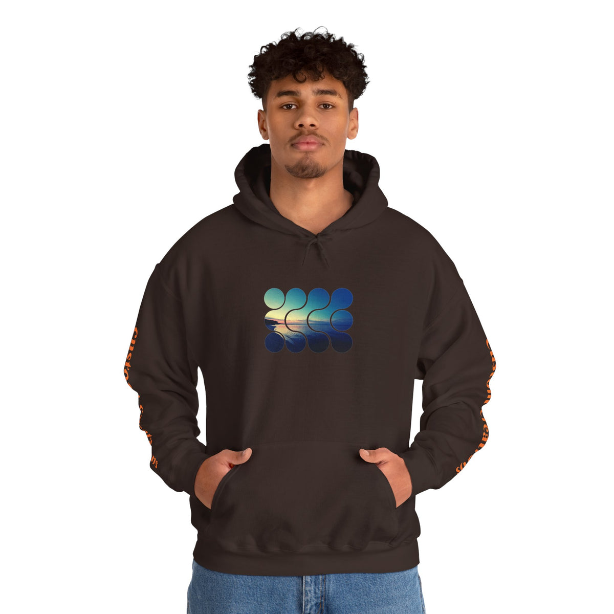 Cool Teal Deep Sea Graphic Hoodie