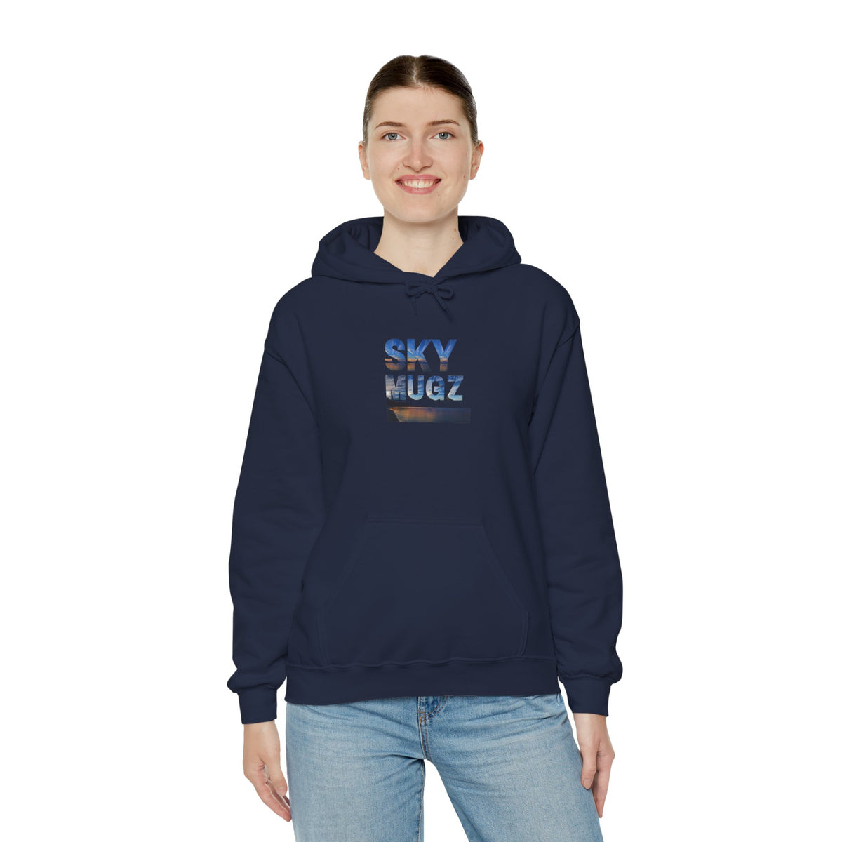Sunset Horizon Block Letter Graphic Hoodie