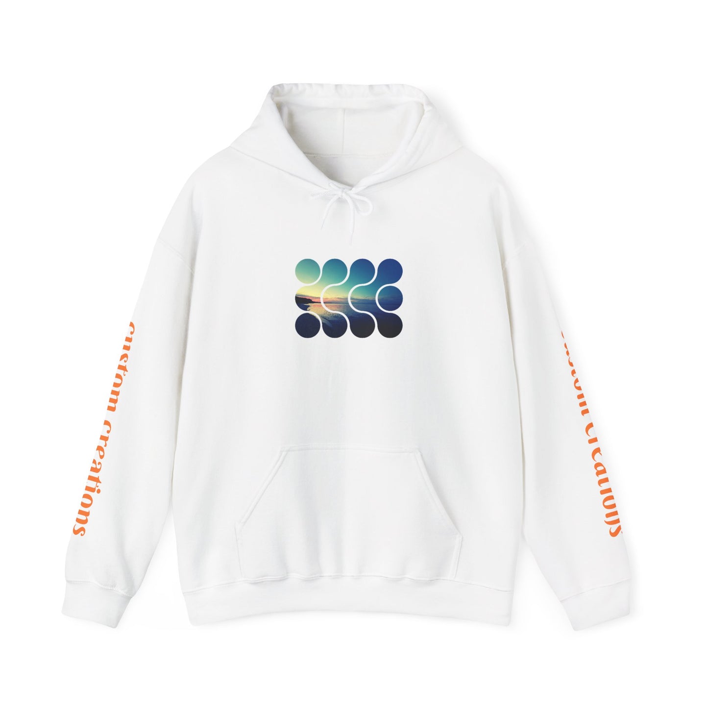 Cool Teal Deep Sea Graphic Hoodie