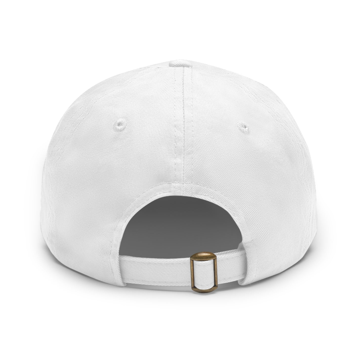 Sunset Ocean Leather Patch Dad Hat — Retro Vaporwave Beach Cap