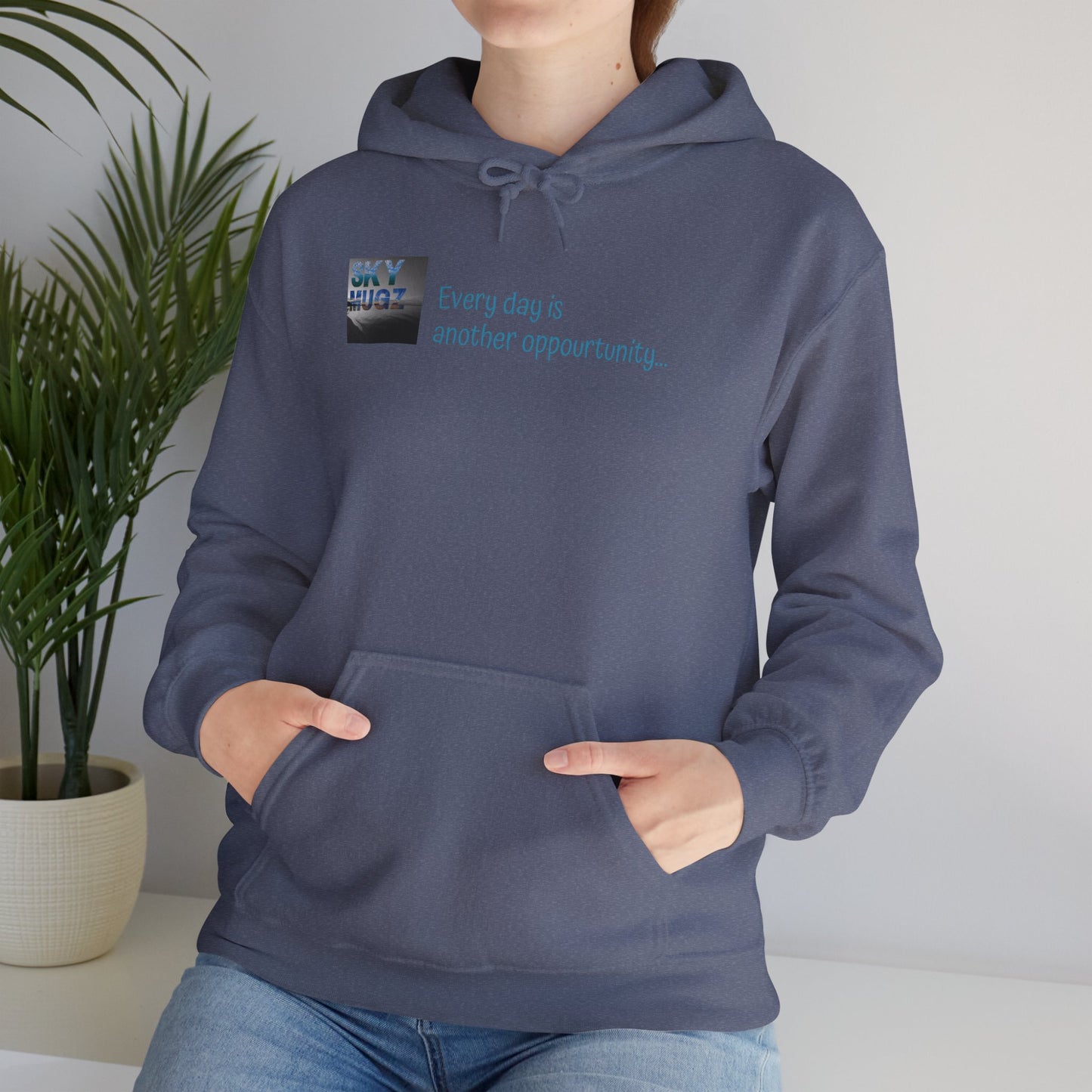Sunset Cross Hoodie – 'Every day is another opportunity' Inspirational Graphic Hoodie